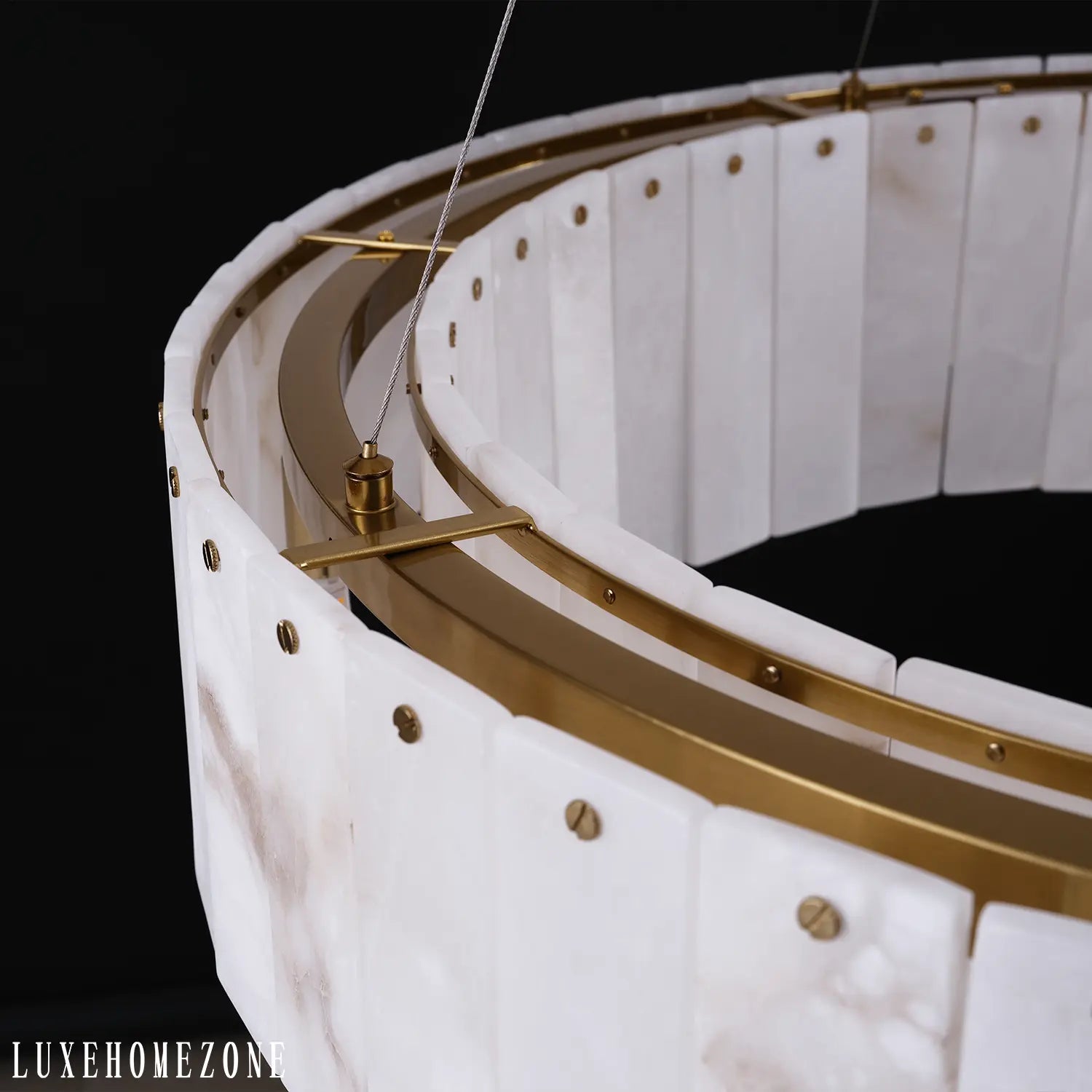 Celine Alabaster Round Chandelier 31" Fast Shipping