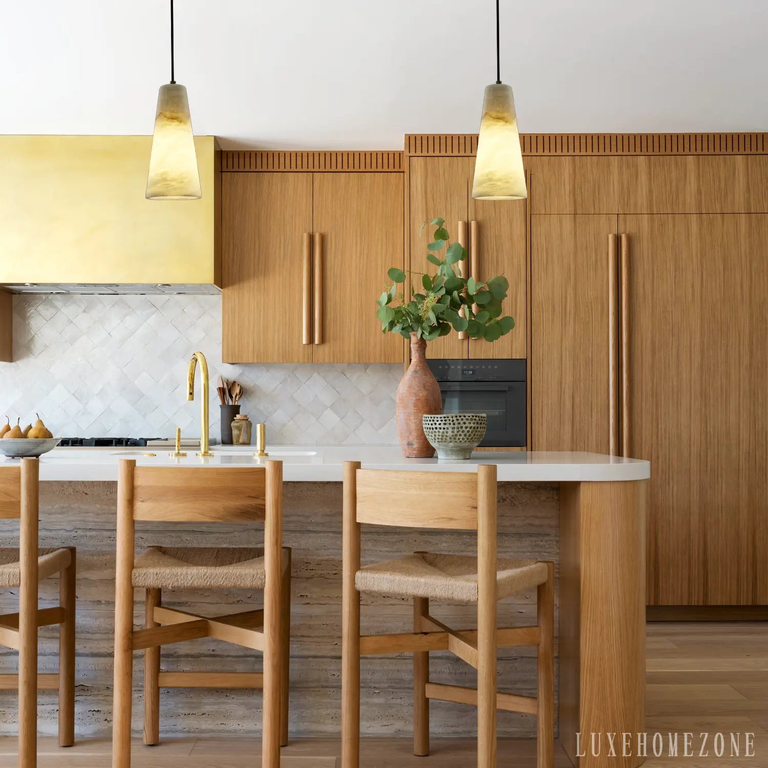 Alabaster Modern Pendant Lights Kitchen Island