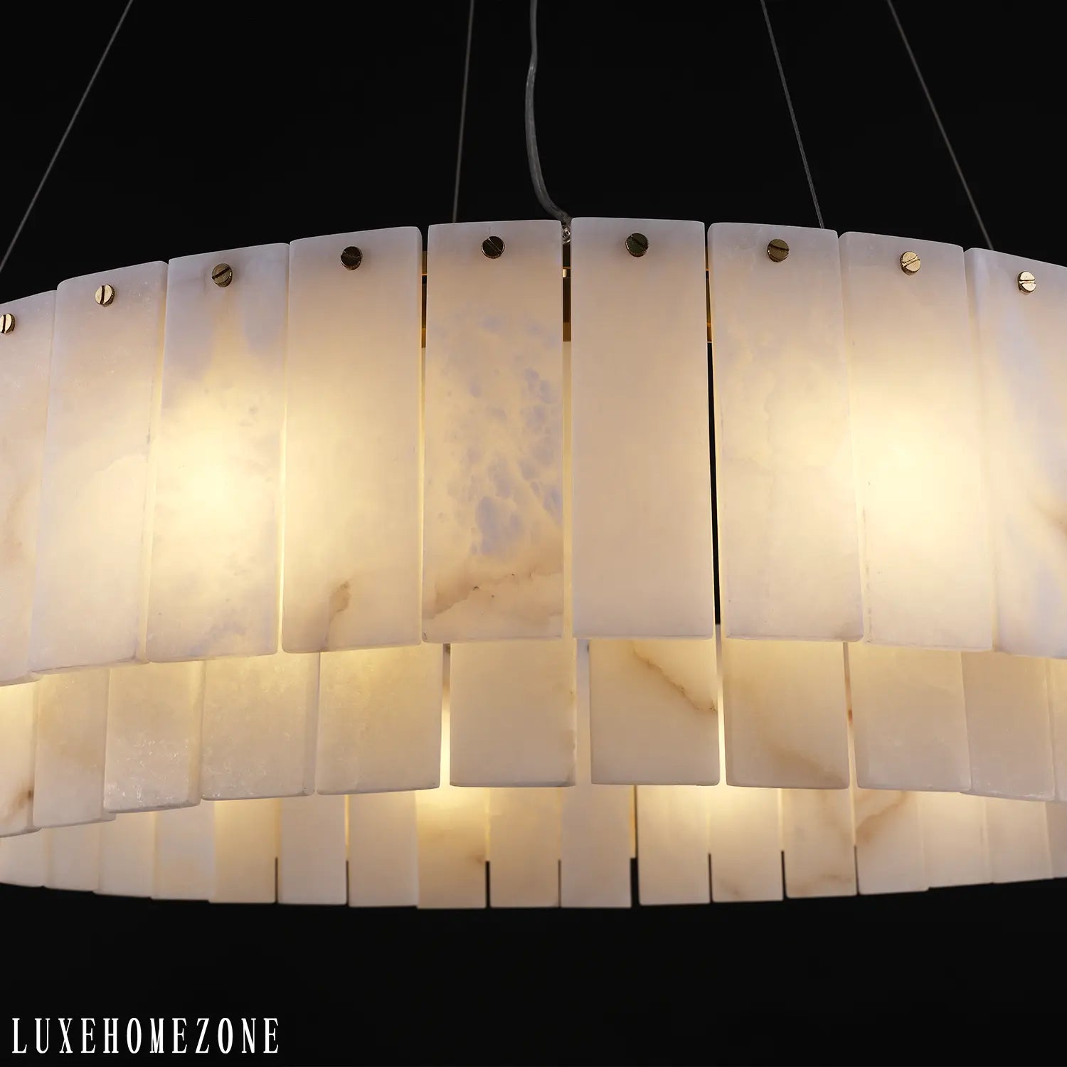 Celine Alabaster Round Chandelier 31" Fast Shipping