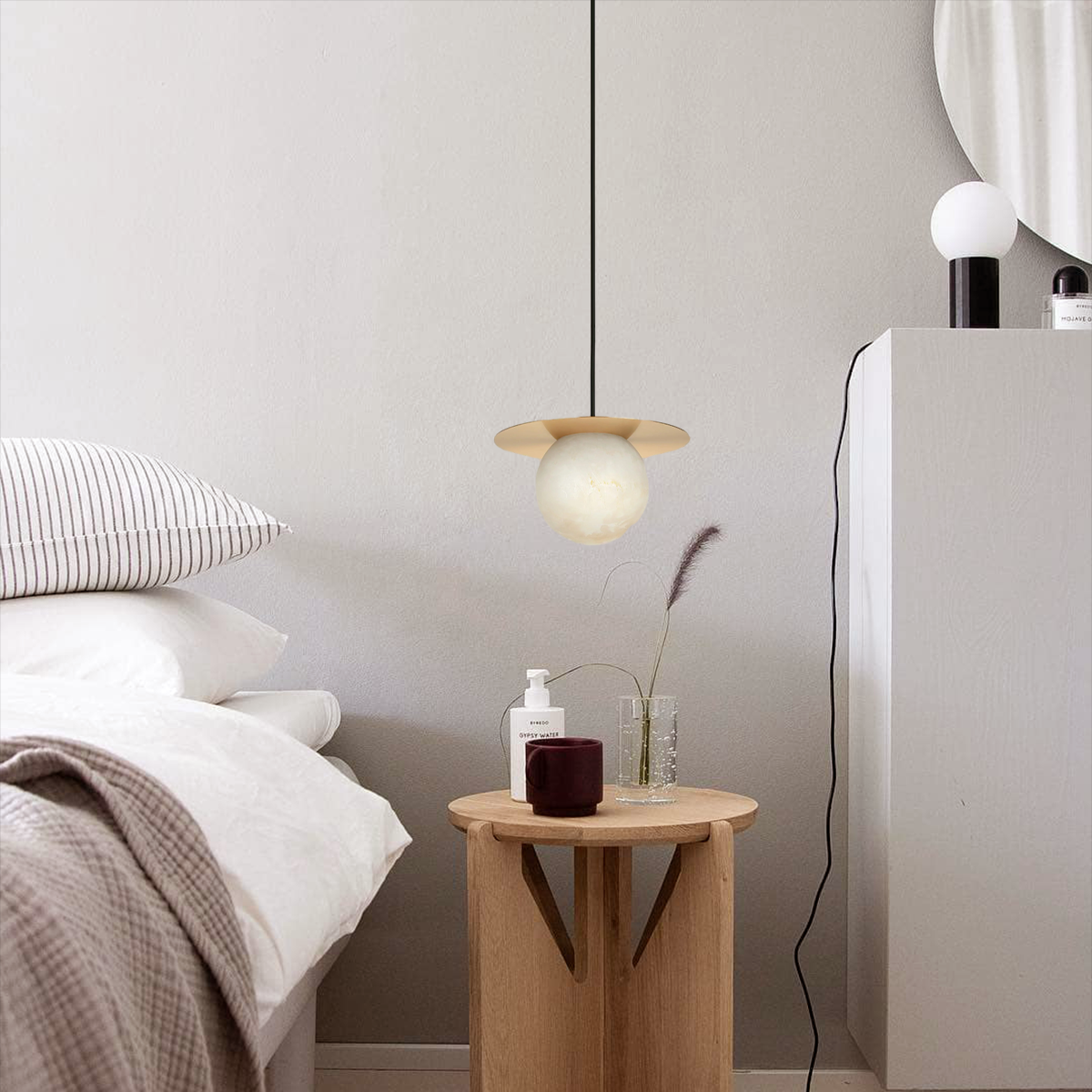 Borra Alabaster Pendant Light - Alabaster, Alabaster Pendant, Optimized-1-Luxehomezone