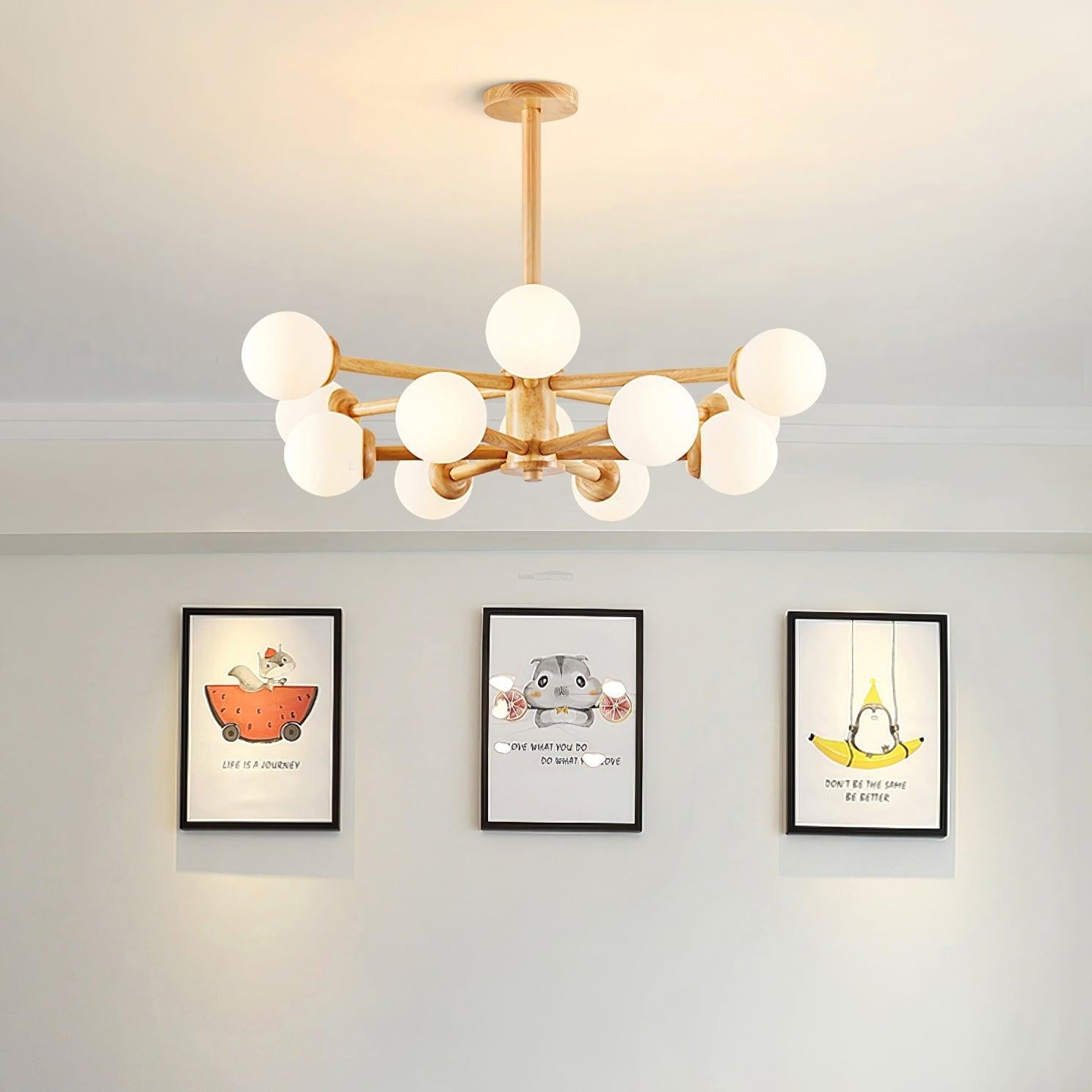 Kozan Wooden Chandelier with 6/8/10/12 heads - Frown-1-Luxehomezone