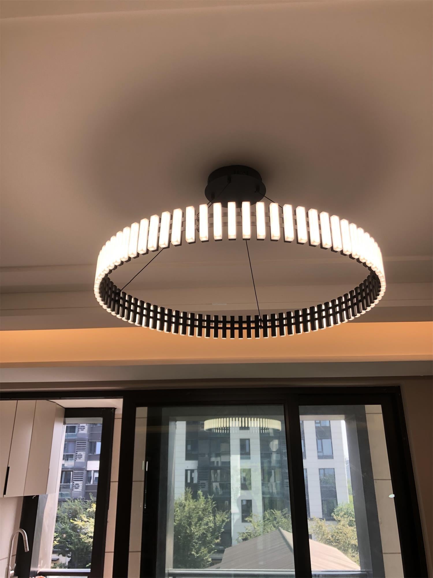 Hanging LED Chandelier ∅ 15.7″ - ring-1-Luxehomezone