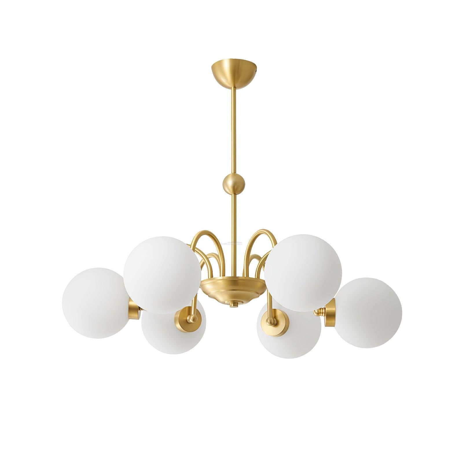 Yisu Brass Chandelier with 3/6/8 heads - Bend, Marshmallow Chandelier-1-Luxehomezone