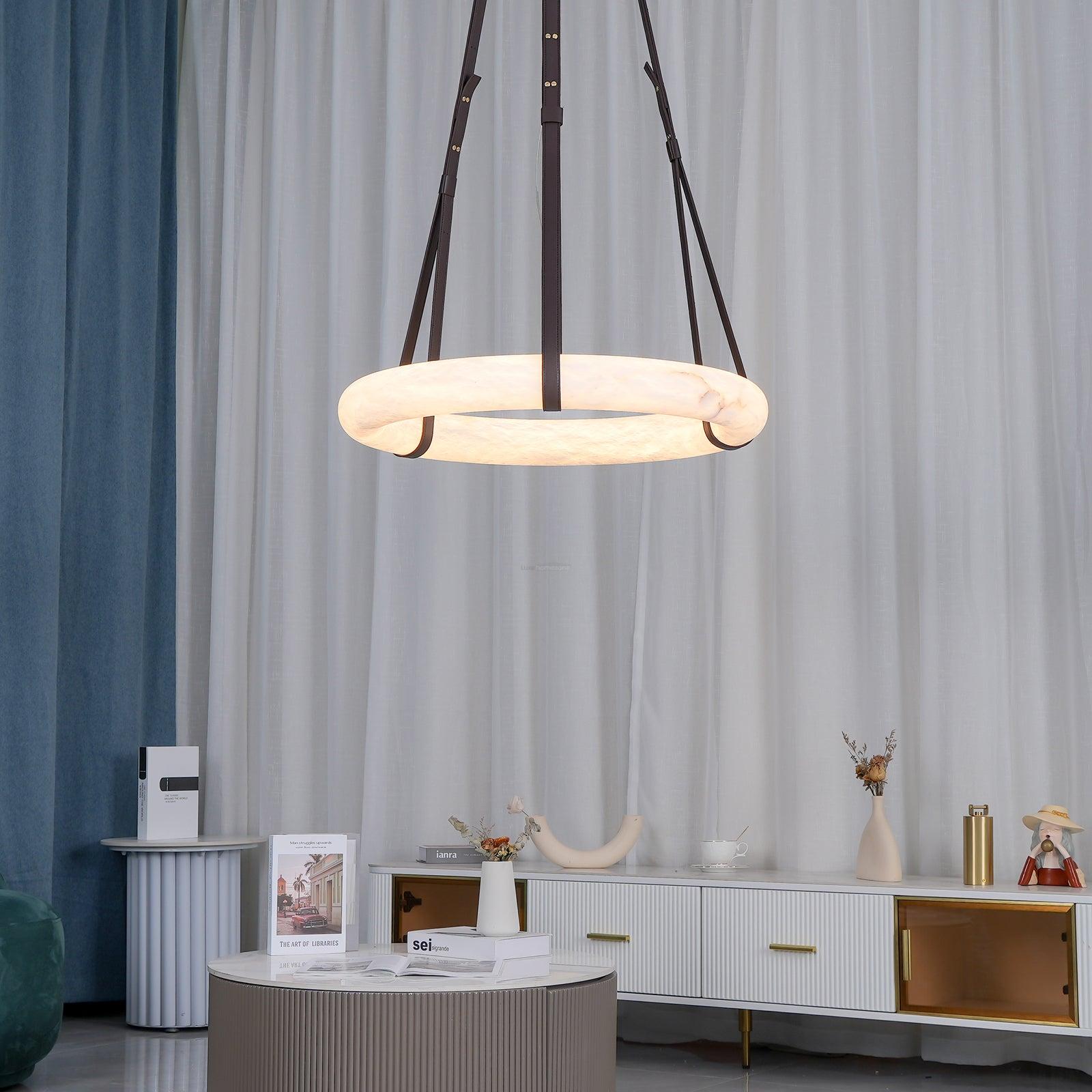 Oslo Alabaster Pendant Light Style B - Alabaster, Alabaster Chandelier-1-Luxehomezone