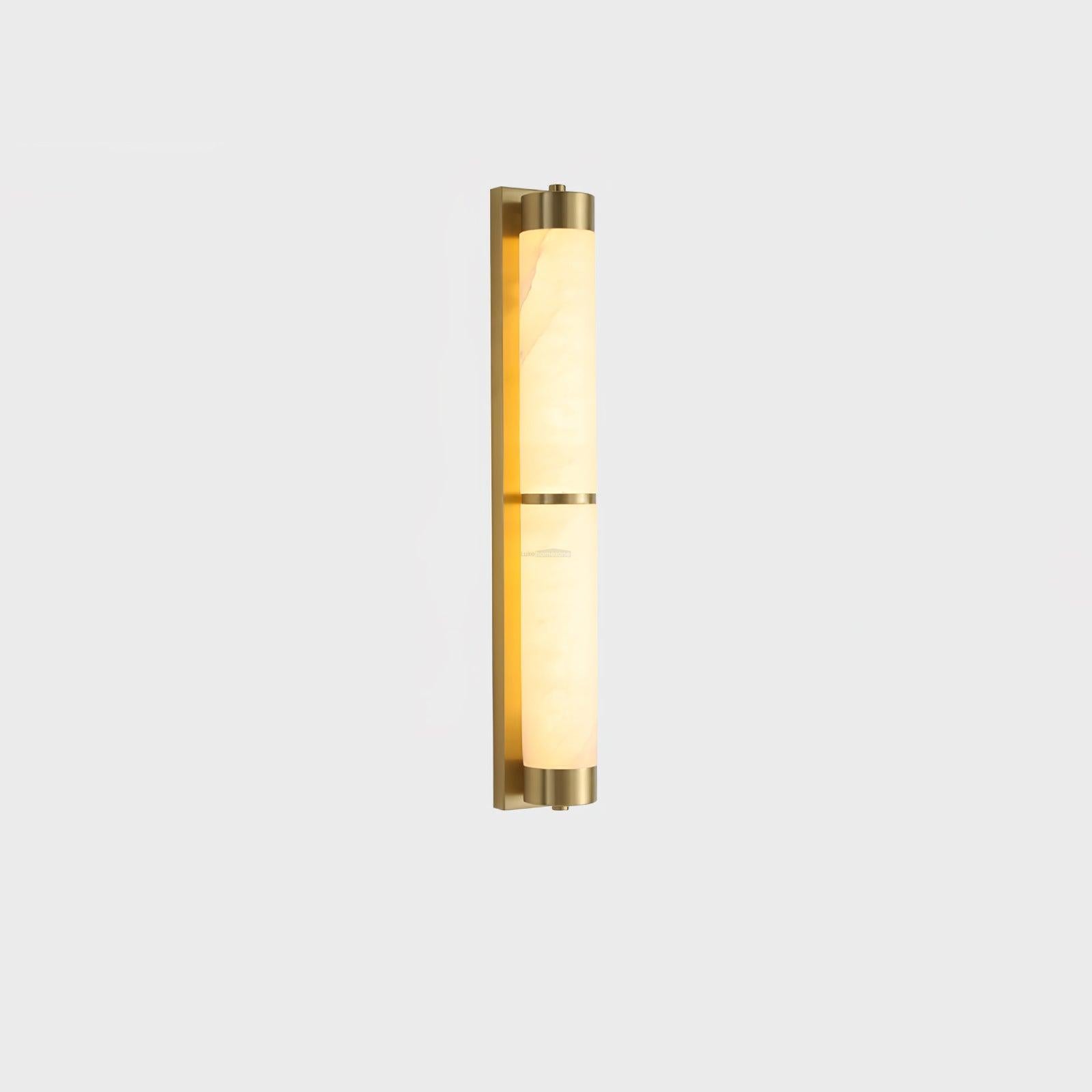 Cylindra Alabaster Brass Wall Sconce - Alabaster, Alabaster Wall Lamp-1-Luxehomezone