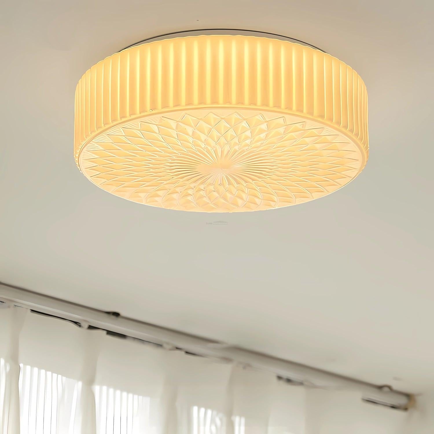 Souffle Ceiling Lamp ∅ 13.8″ - Chloe, Flush Mounts, Optimized-1-Luxehomezone