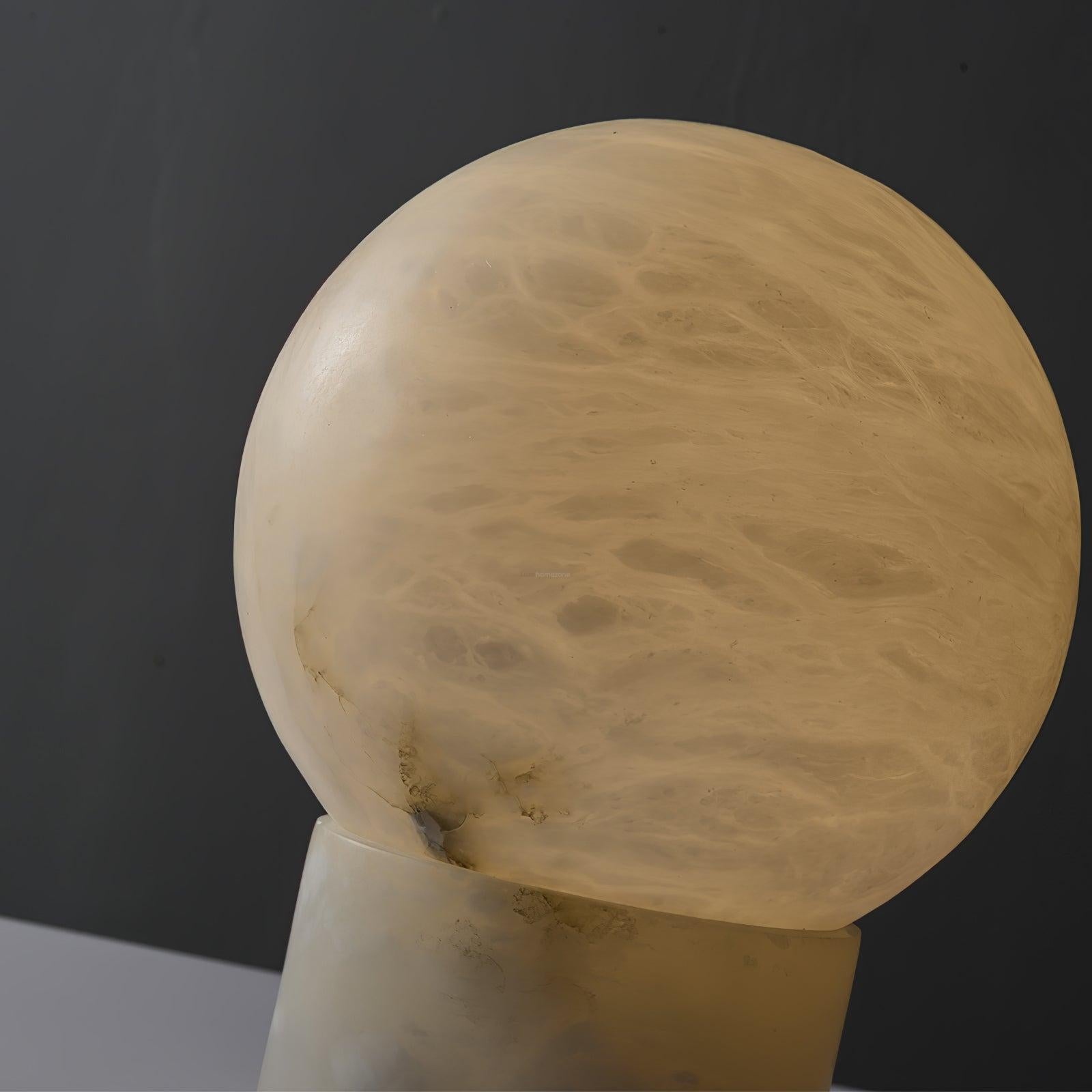 Marble Ball Table Lamp - Alabaster-1-Luxehomezone