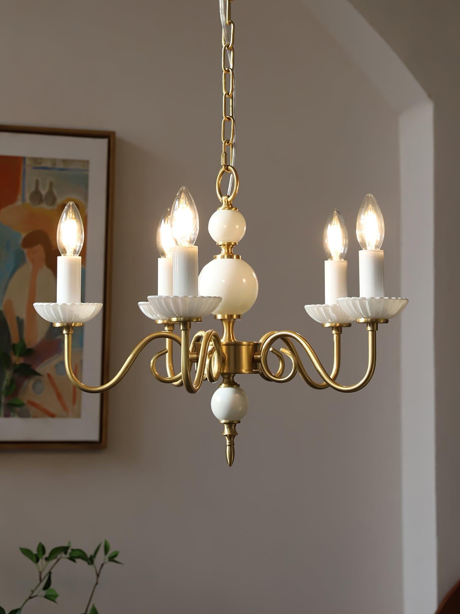 Candle Style Carlita Chandelier with 3/5 heads - Candle-1-Luxehomezone