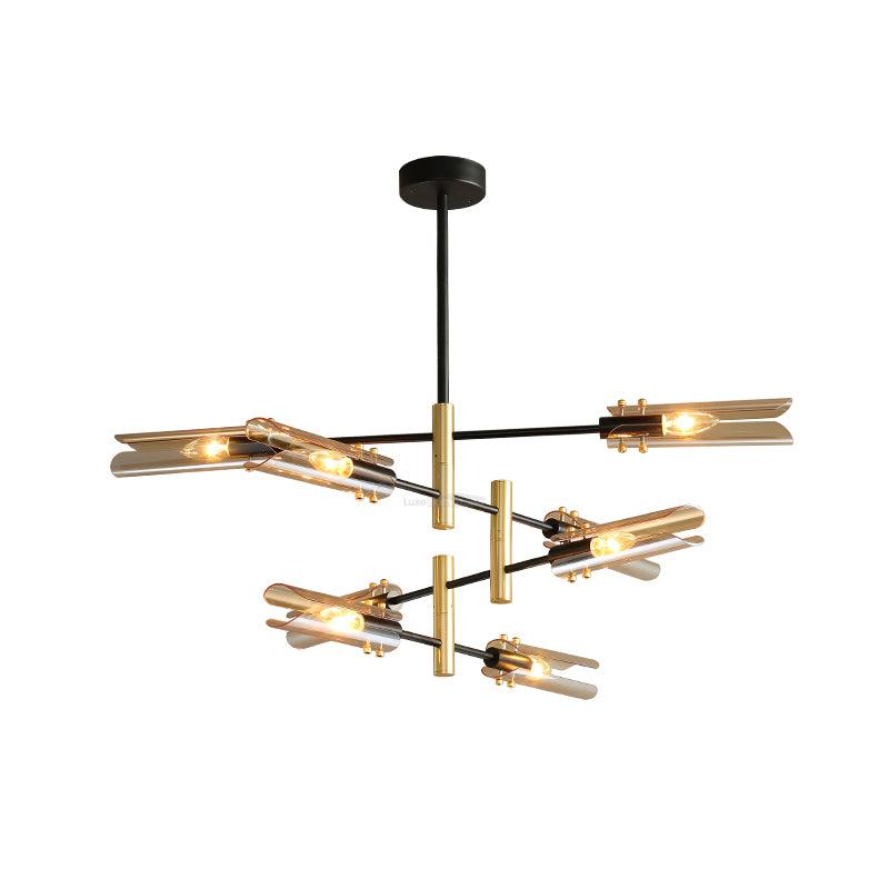 Astrid Double Chandelier with 4/6/8 heads - Tube-1-Luxehomezone