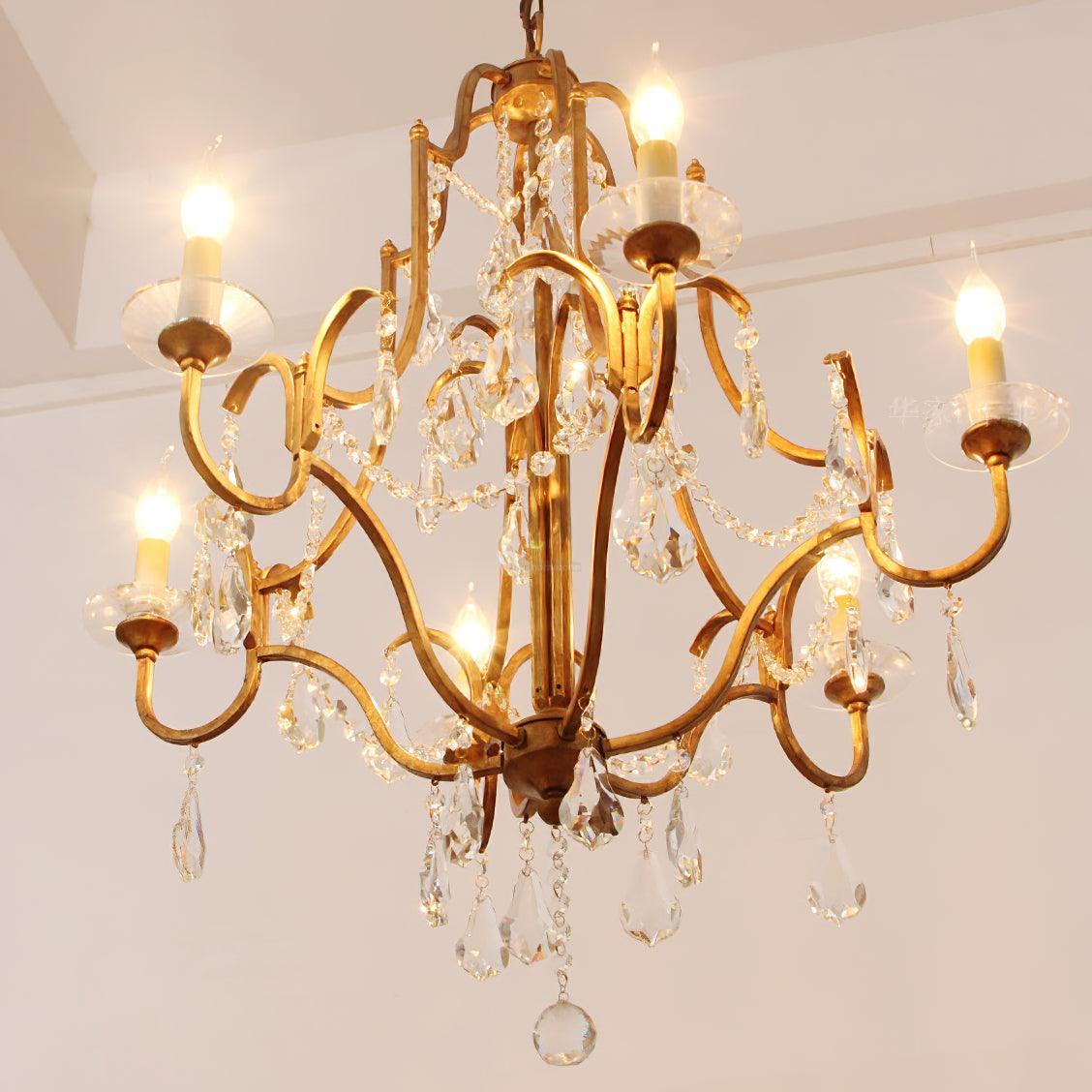 Candle Style Valentina Chandelier with 4/6/12/15 heads - Candle-1-Luxehomezone