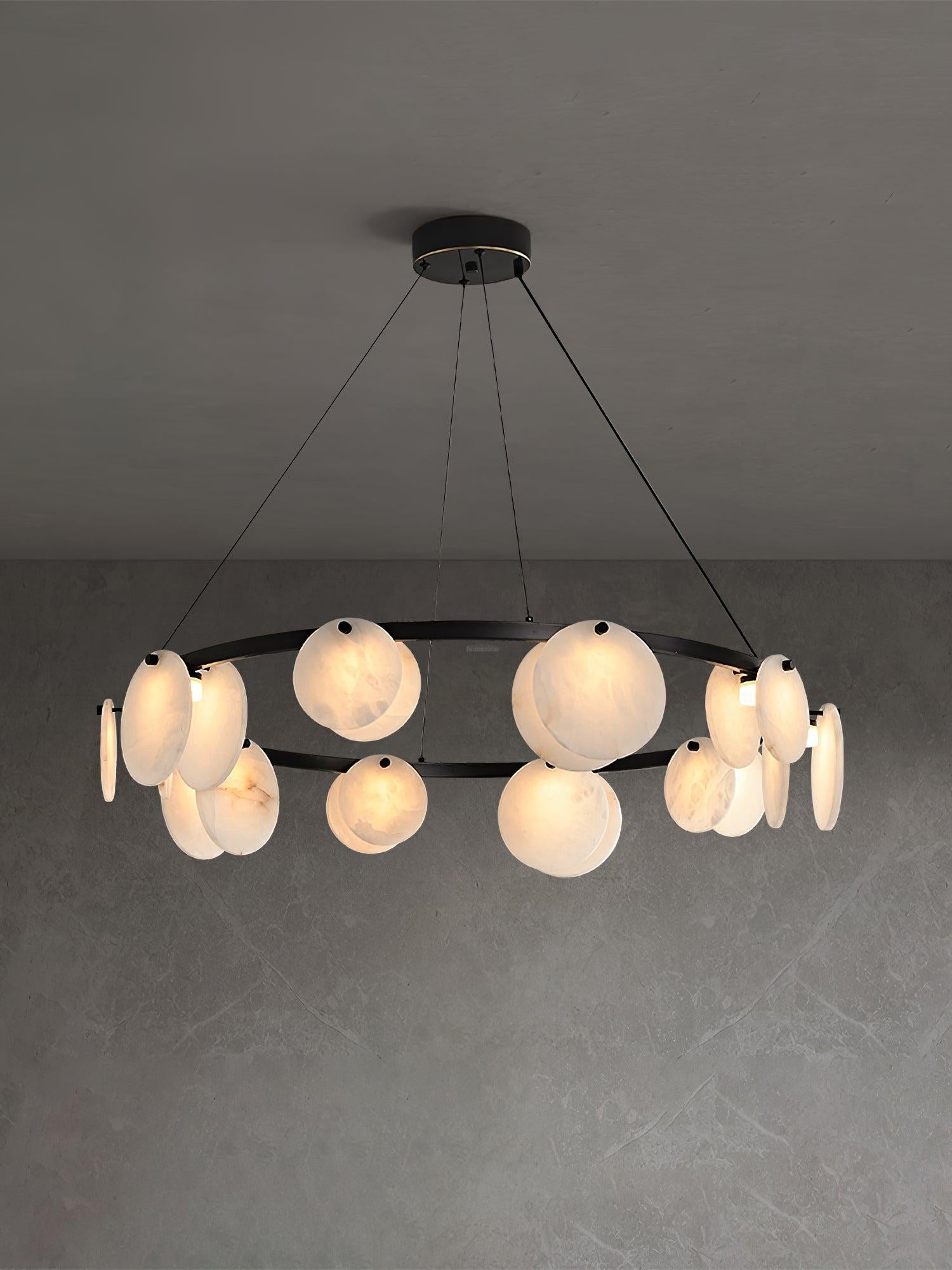 Trinidad Alabaster Chandelier - Alabaster, Alabaster Chandelier-1-Luxehomezone