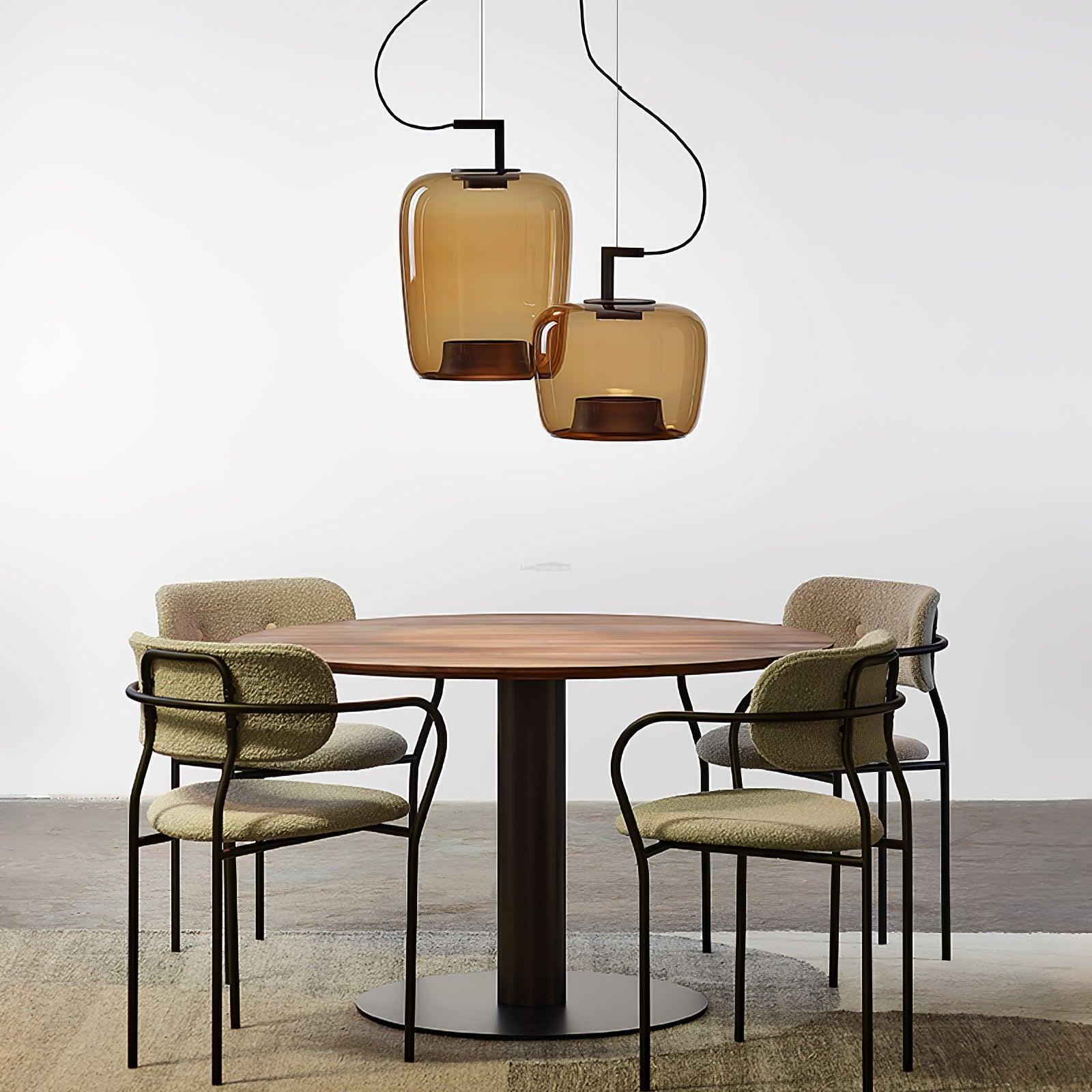 Doppelte Pendant - Art Glass-1-Luxehomezone