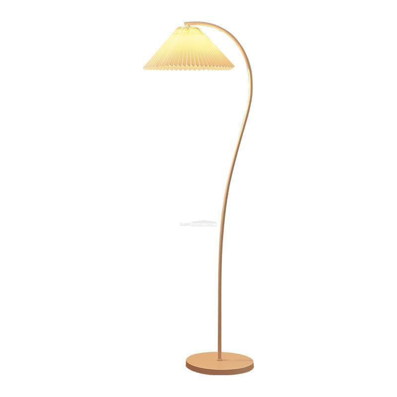 Crescini Pleated Floor Lamp ∅ 11.8″ - Drapery-1-Luxehomezone