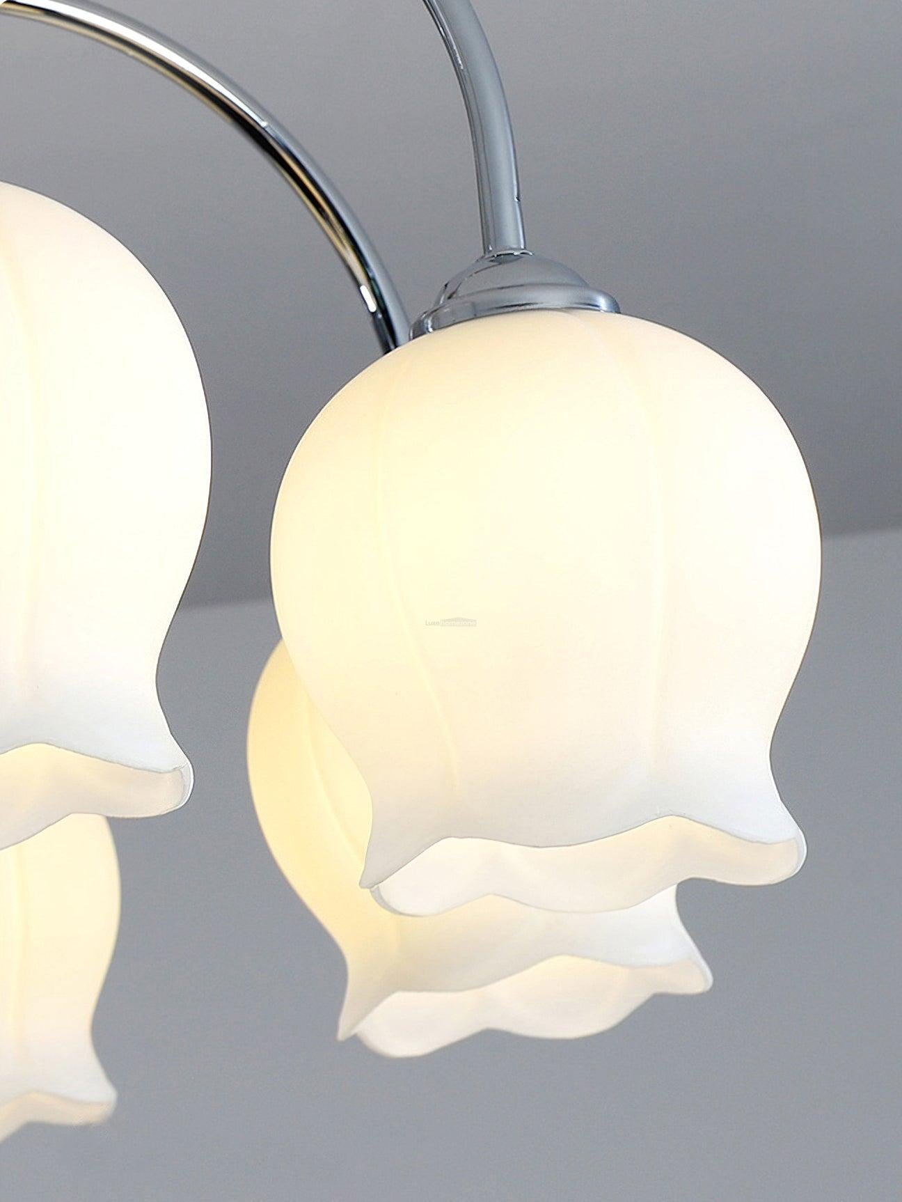 Floral Glass Chandelier with 5/6/8 heads - Luxehomezone