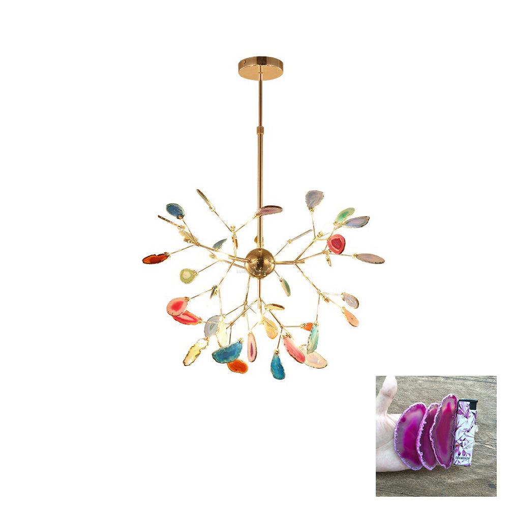 Agate Flake Chandelier with 4/12/16/20 heads - Branch-1-Luxehomezone