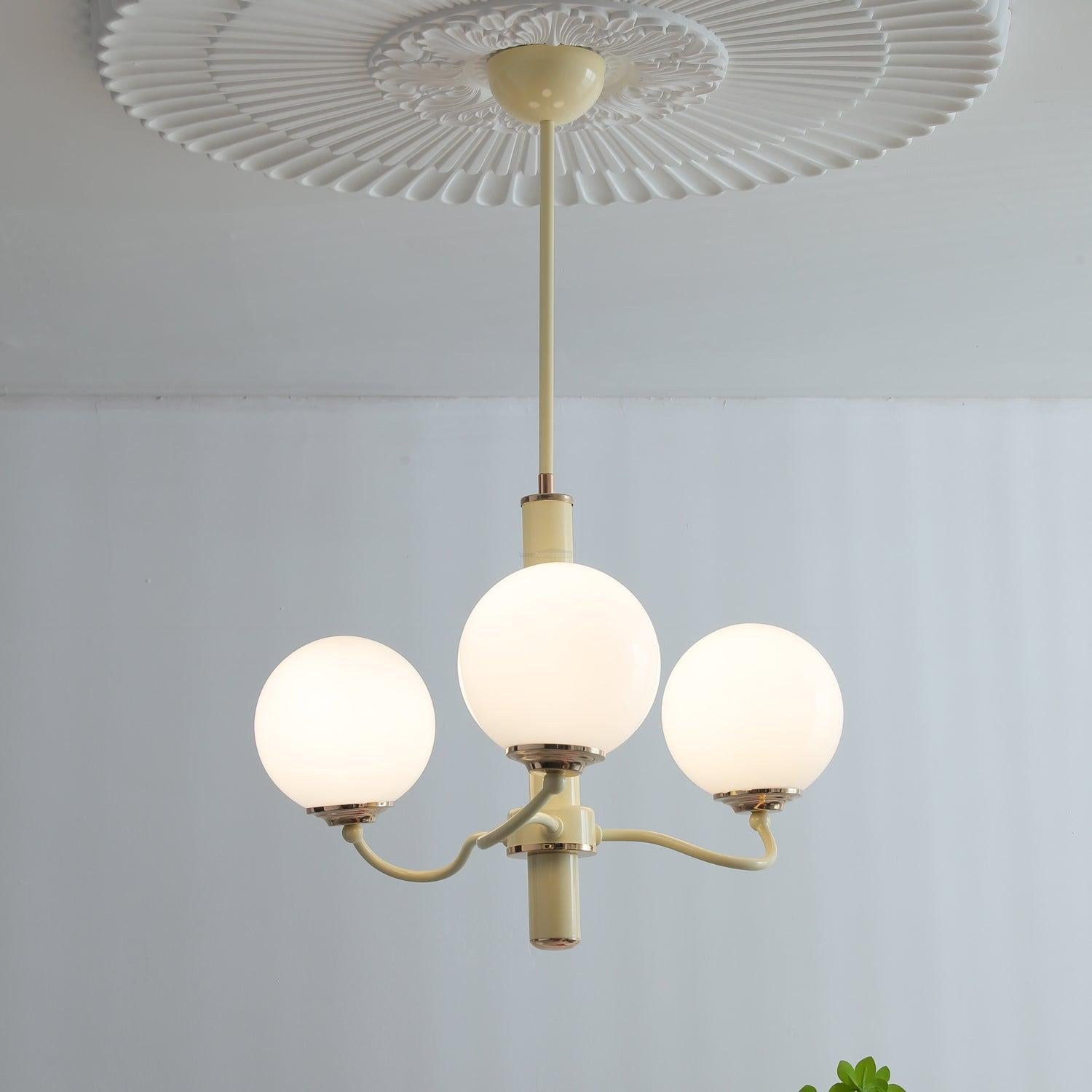 Radiant Globe Chandelier with 3/6/8 heads - Bend, Marshmallow Chandelier-1-Luxehomezone