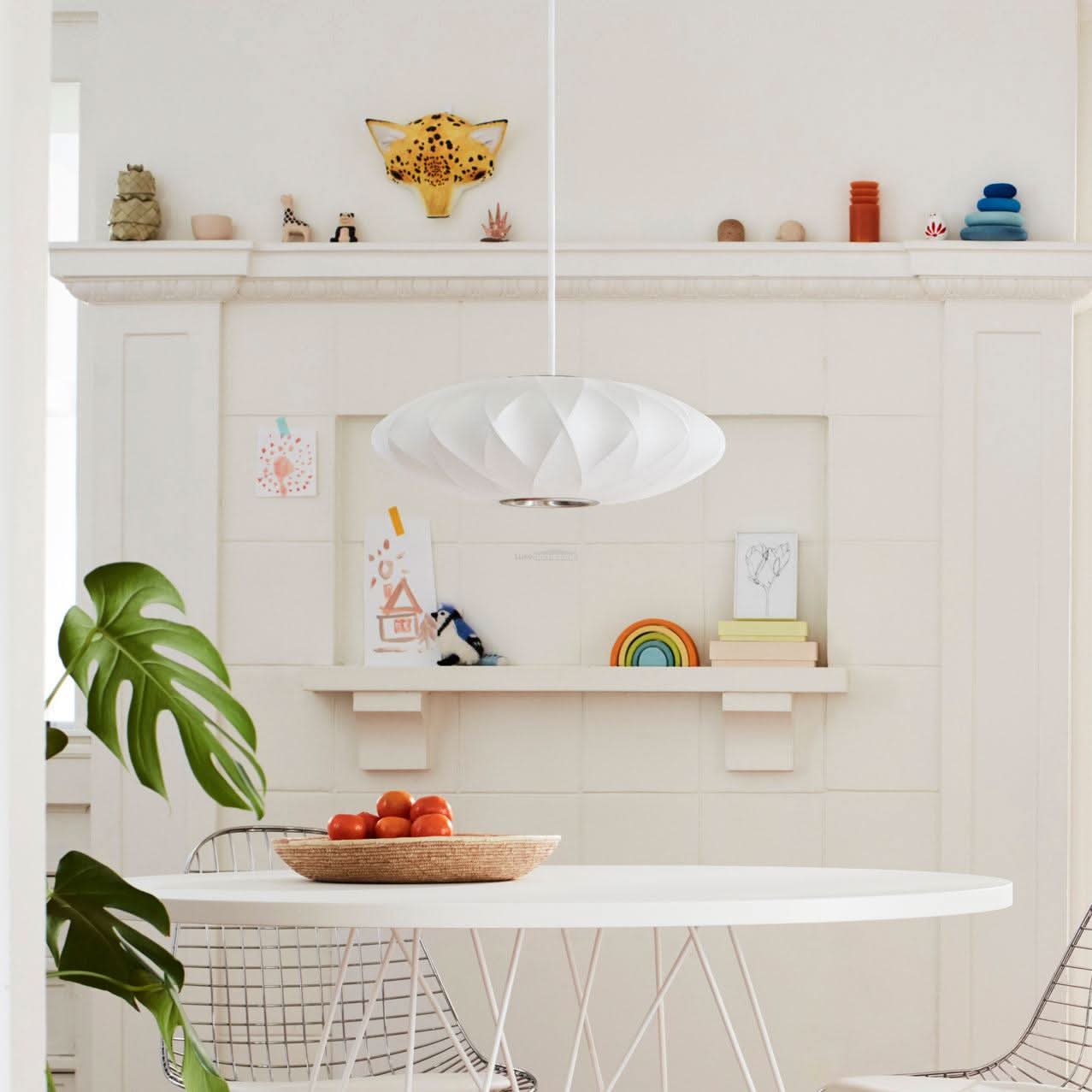 Bubble Pendant Light with Artificial Silk Lampshade - Luxehomezone