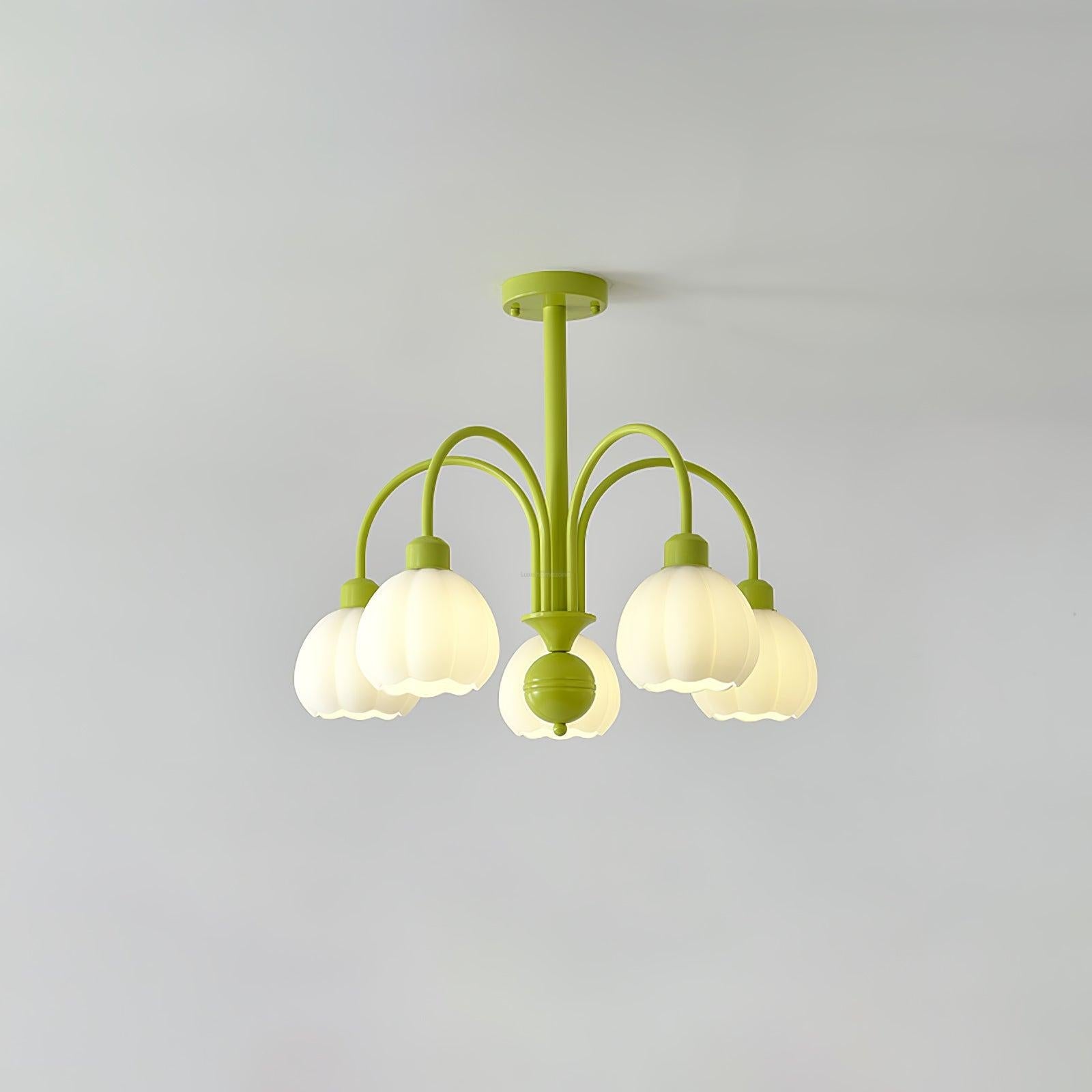 Cream Pumpkin Ball Chandelier with 4/5/6/8 heads - Zahara-1-Luxehomezone