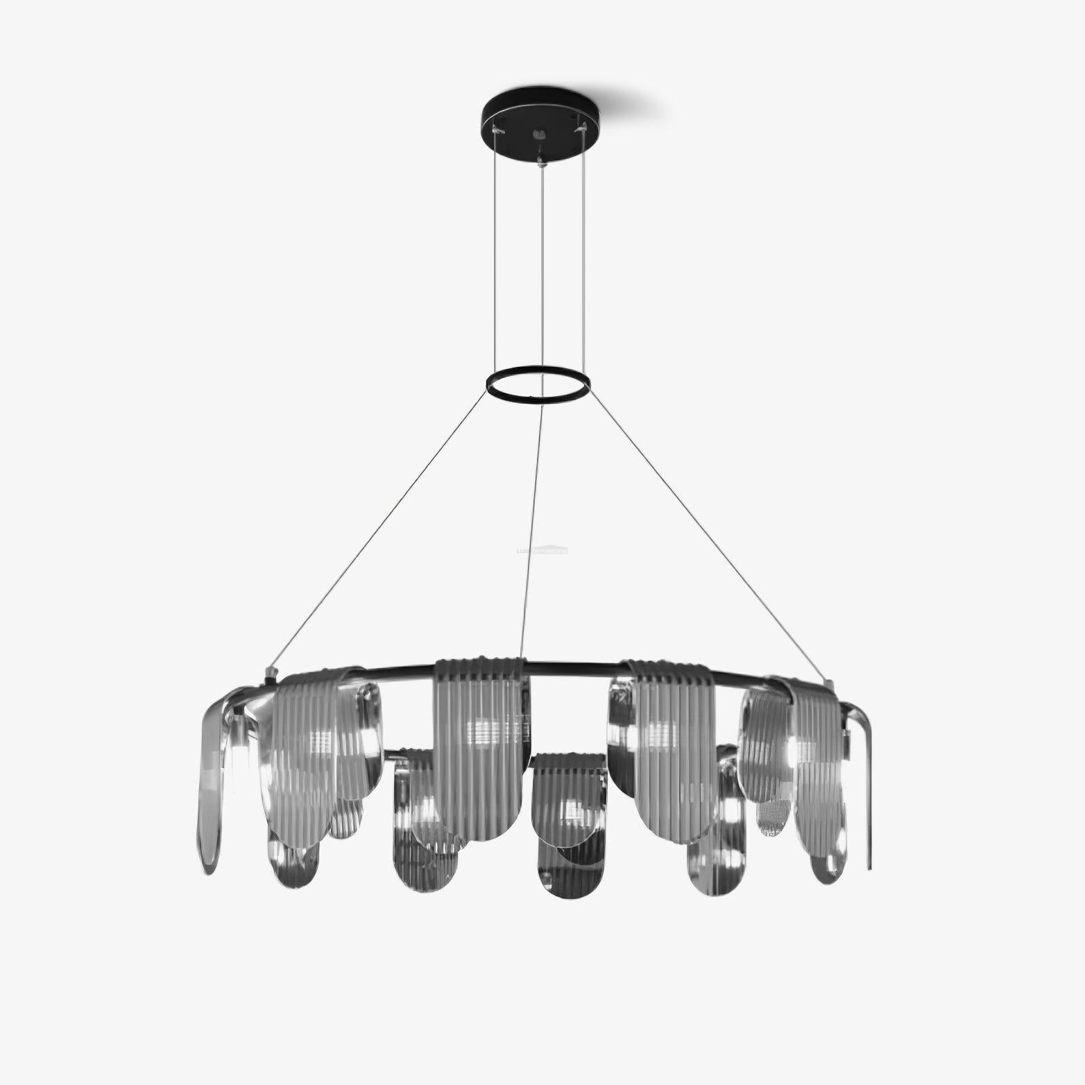 Folioles Brass Chandelier with 6/9/12 lamps - -1-Luxehomezone