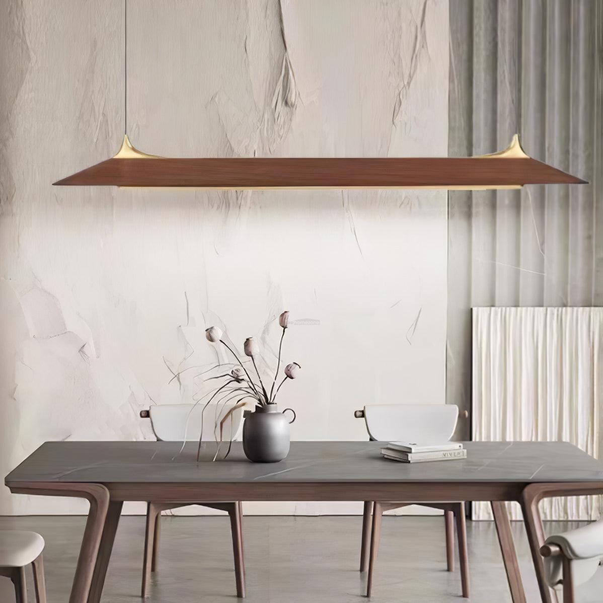Luxehomezone Wooden Linear Chandelier - Bar-1-Luxehomezone