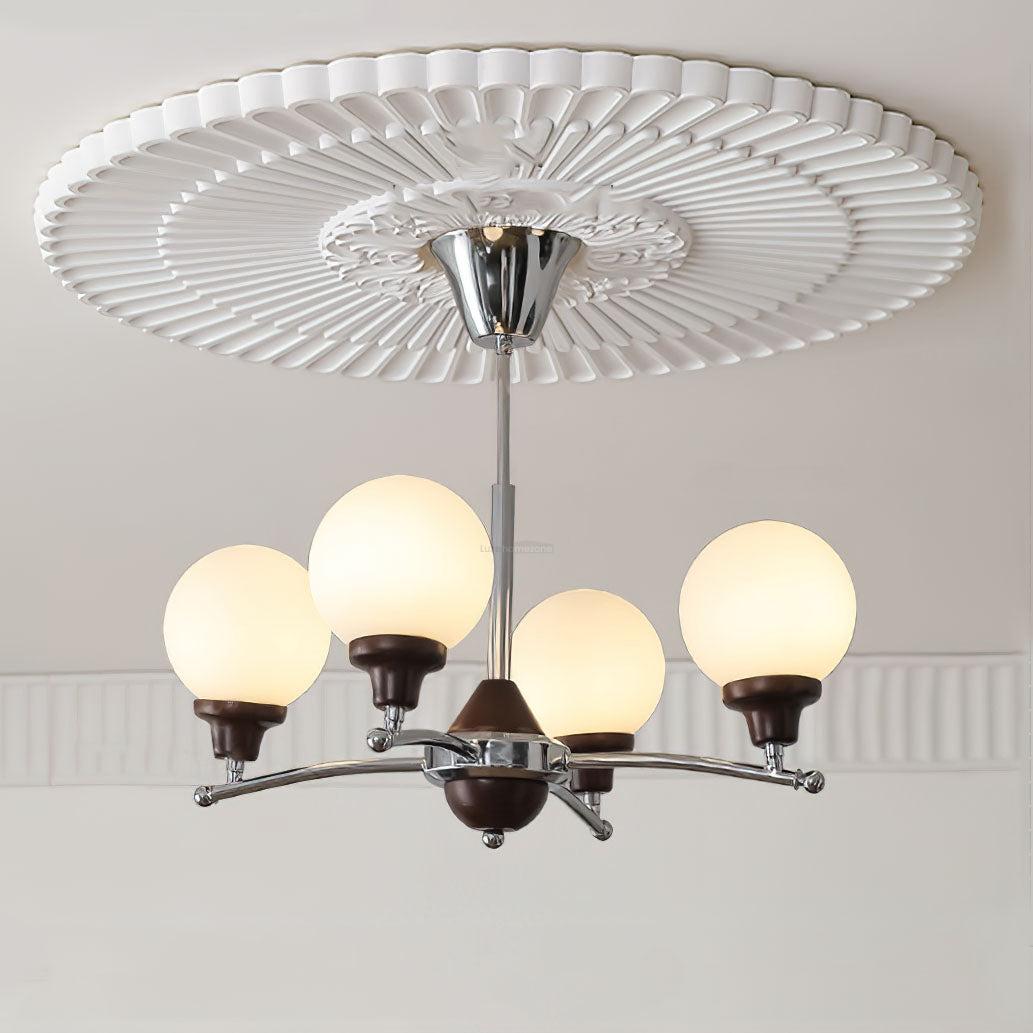Walnut Glass Ball Chandelier ∅ 21.6″