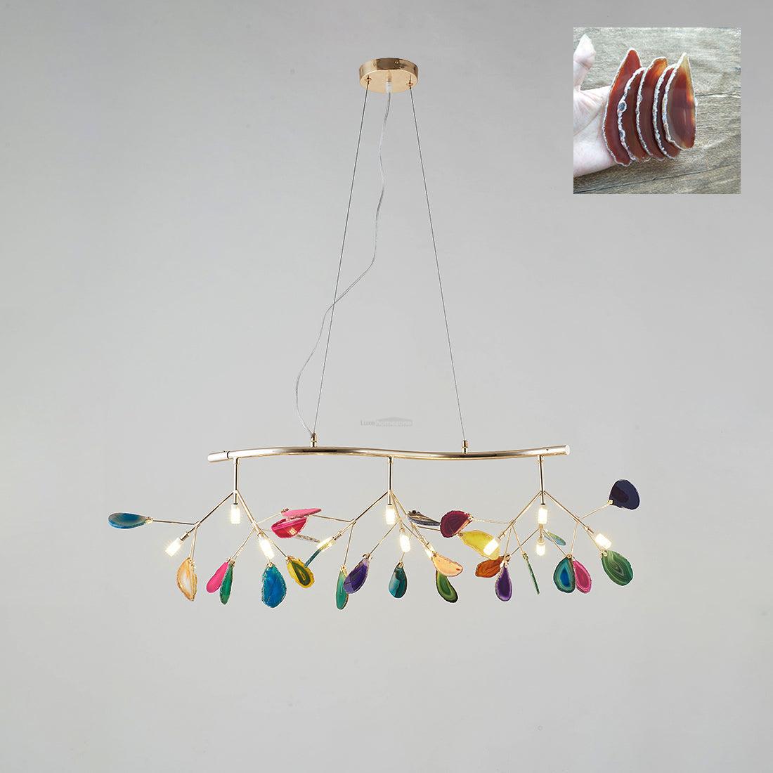 Agate Flake Chandelier with 4/12/16/20 heads - Branch-1-Luxehomezone