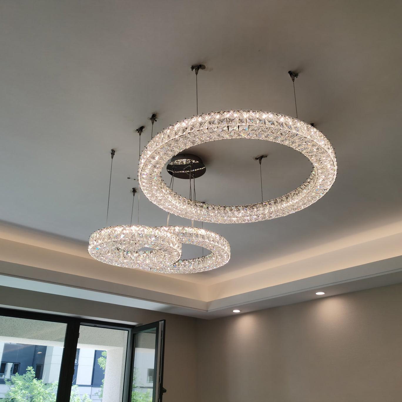Spiridon Crystal Chandelier ∅ 15.7″~39.4'' - Crystals-1-Luxehomezone