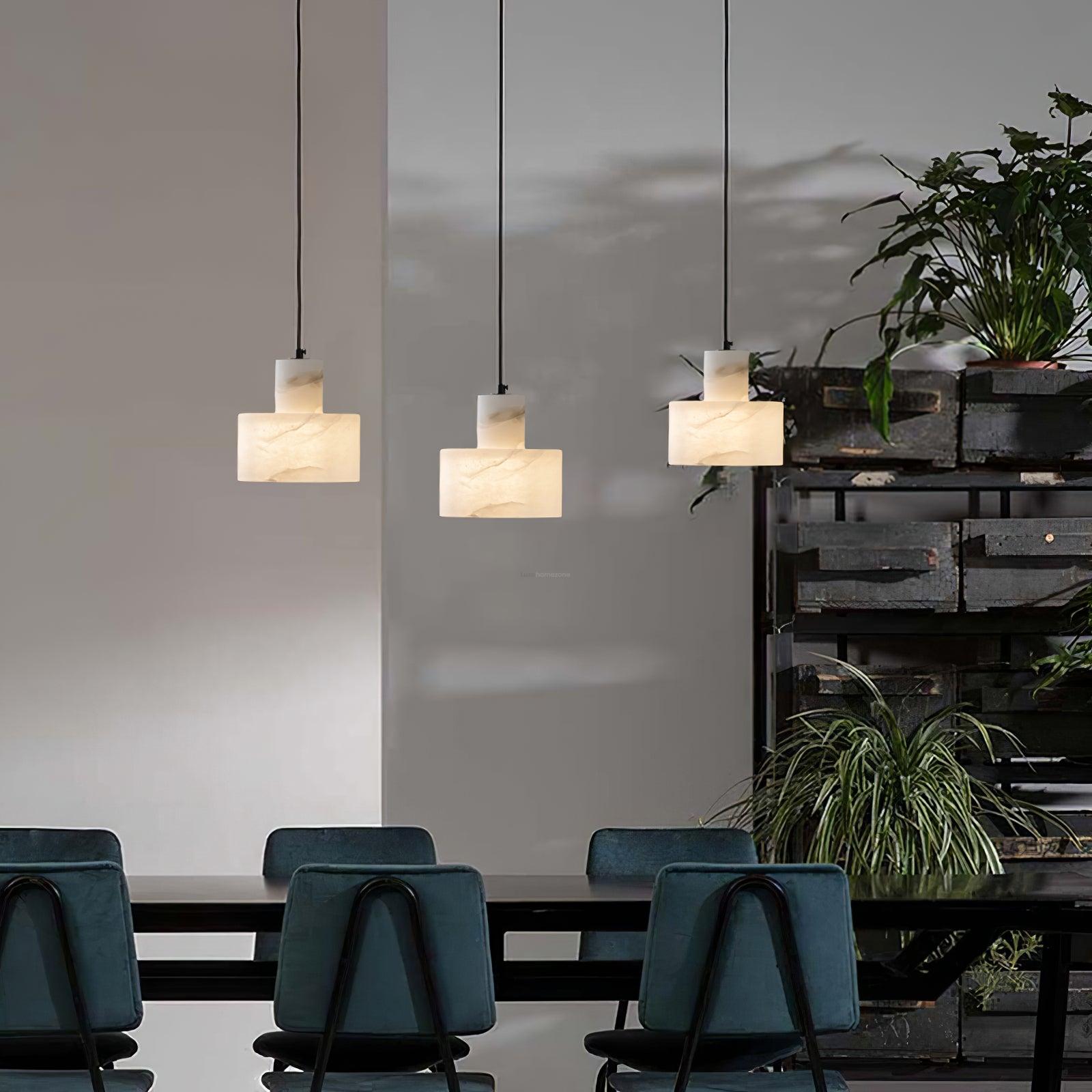 Cyls Pendant Alabaster Light - Luxehomezone