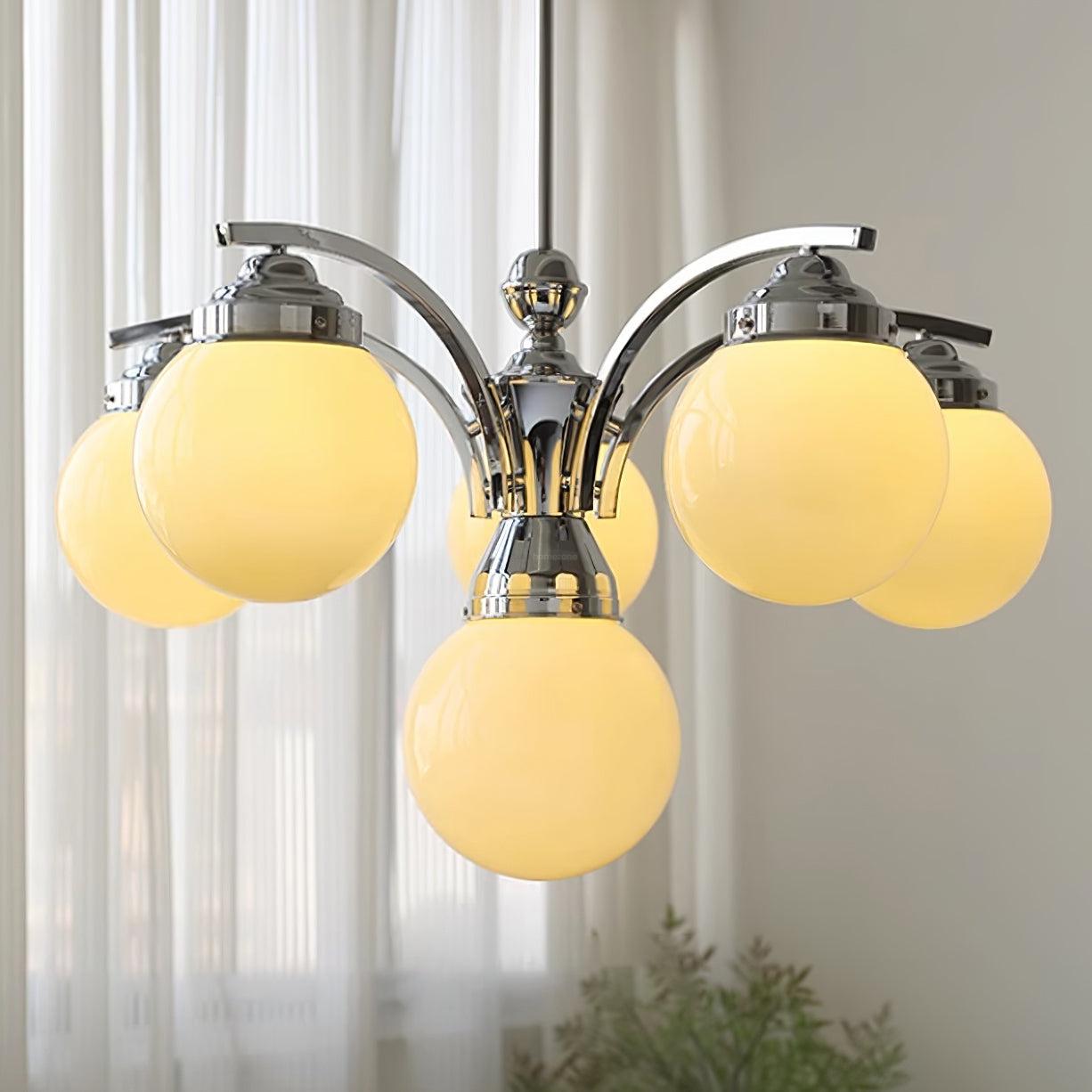 Pink Salamanca Chandelier with 4/6 heads - Glass Chandelier, Persimmon-1-Luxehomezone