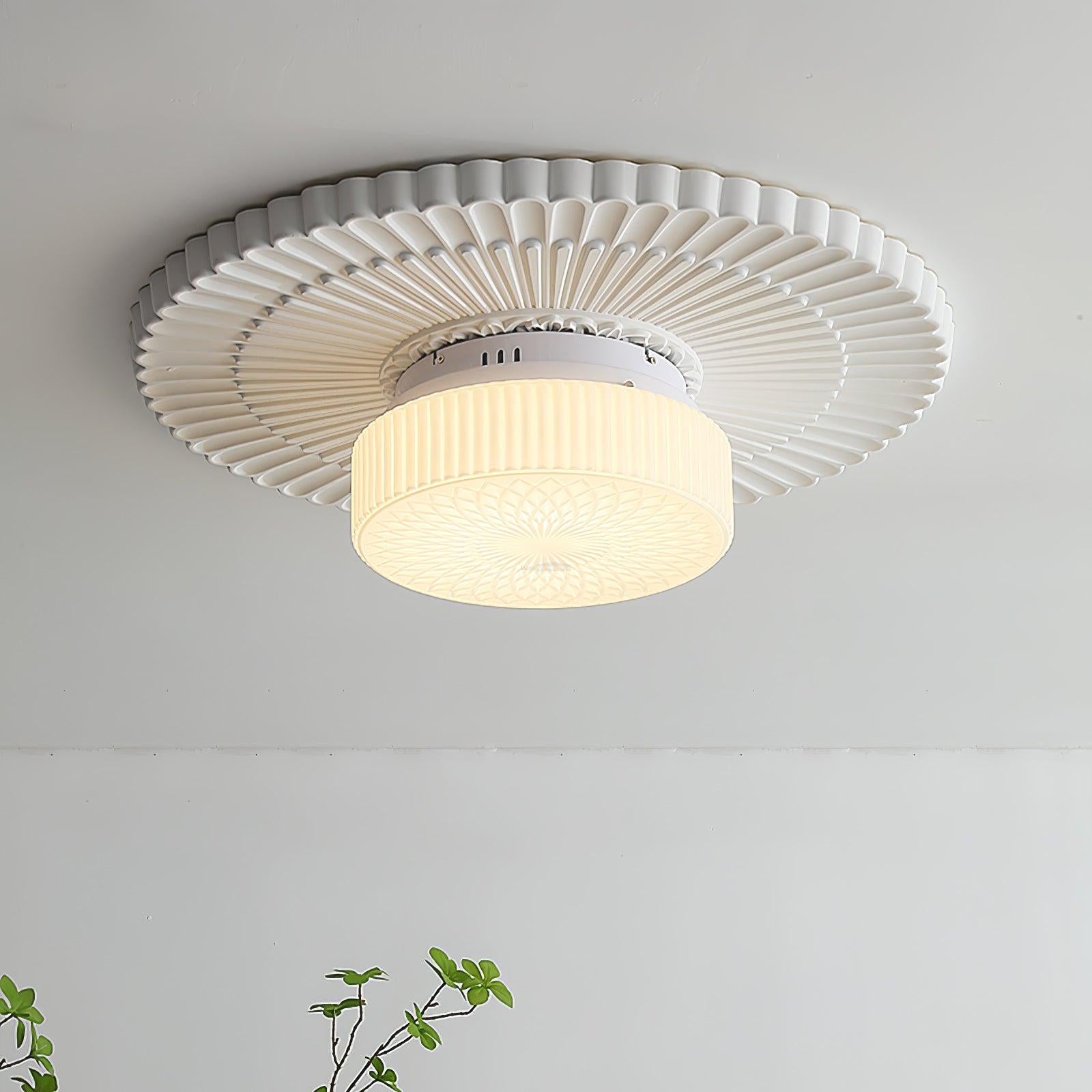 Souffle Ceiling Lamp ∅ 13.8″ - Chloe, Flush Mounts, Optimized-1-Luxehomezone