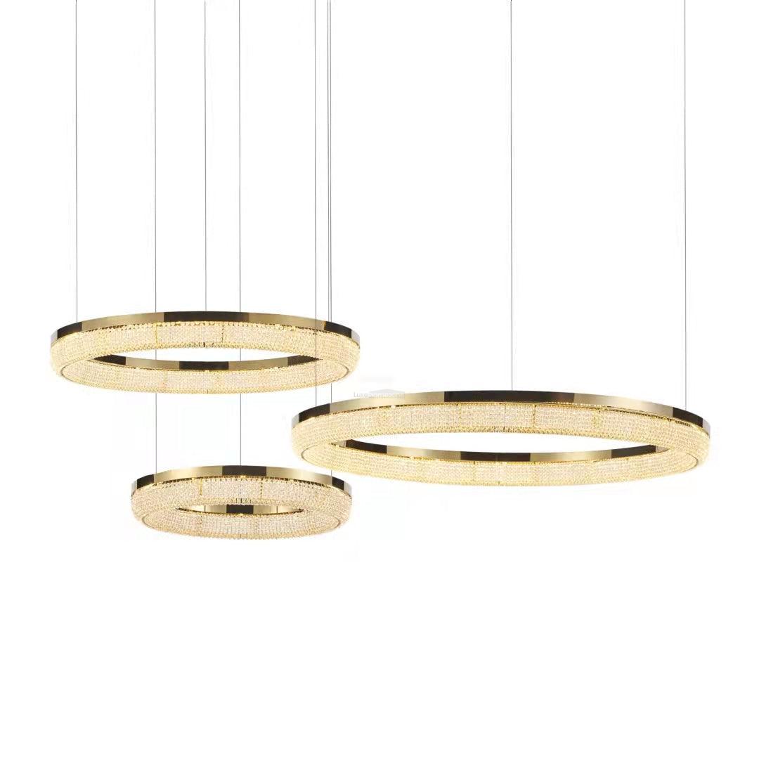 Round Crystal Ring Chandeliers - Luxehomezone