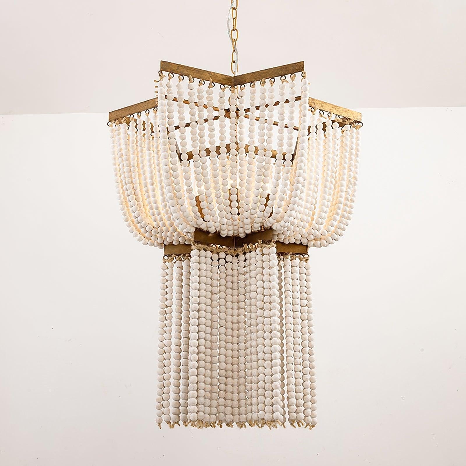 Estrella Chandelier Φ 24″ - Wooden Beads-1-Luxehomezone