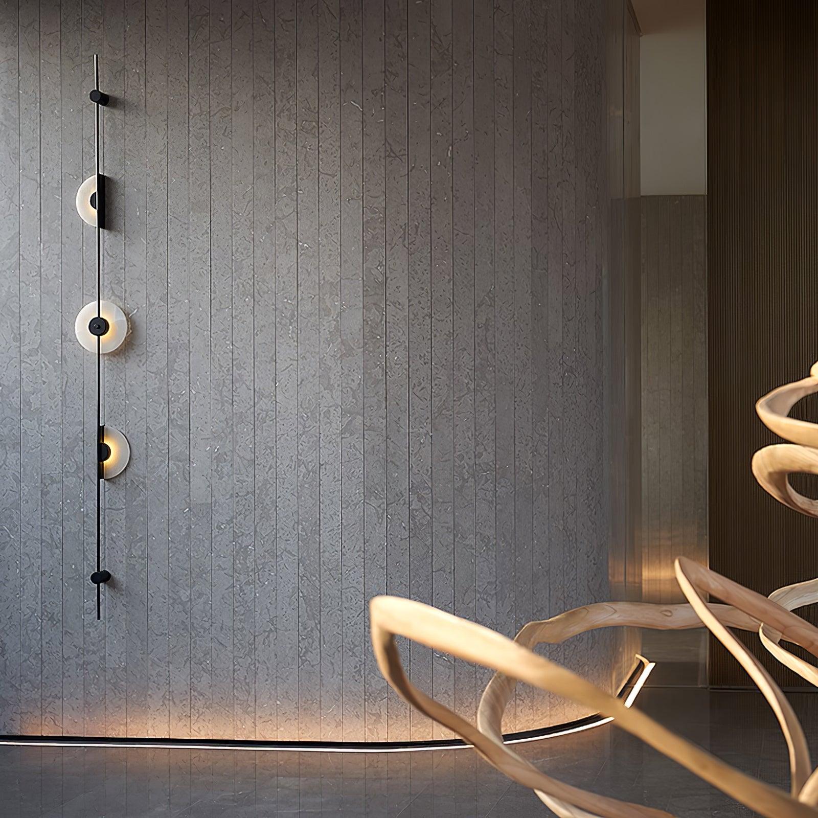 Alabaster Orb Vertical Wall Sconce - Luxehomezone
