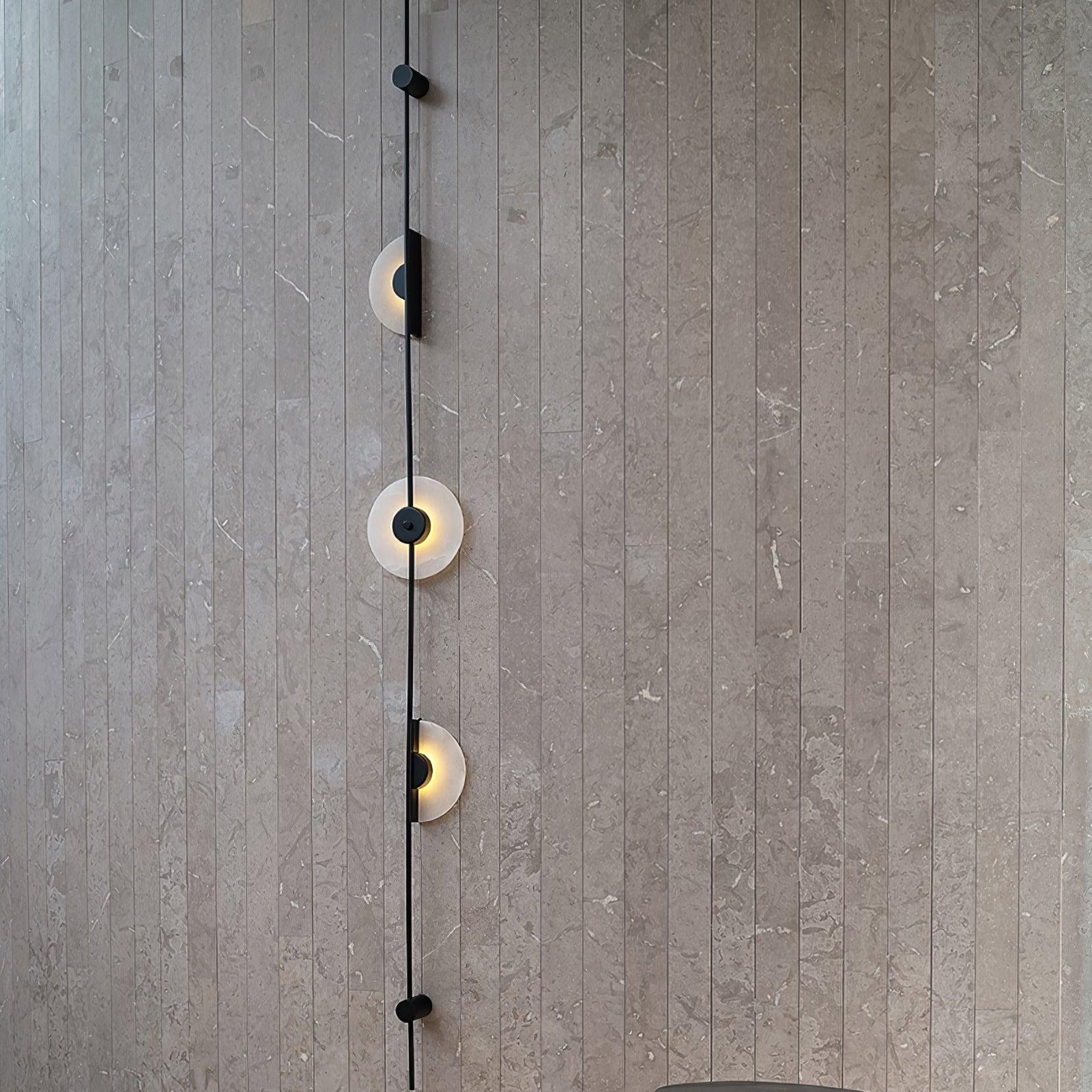 Alabaster Orb Vertical Wall Sconce - Luxehomezone