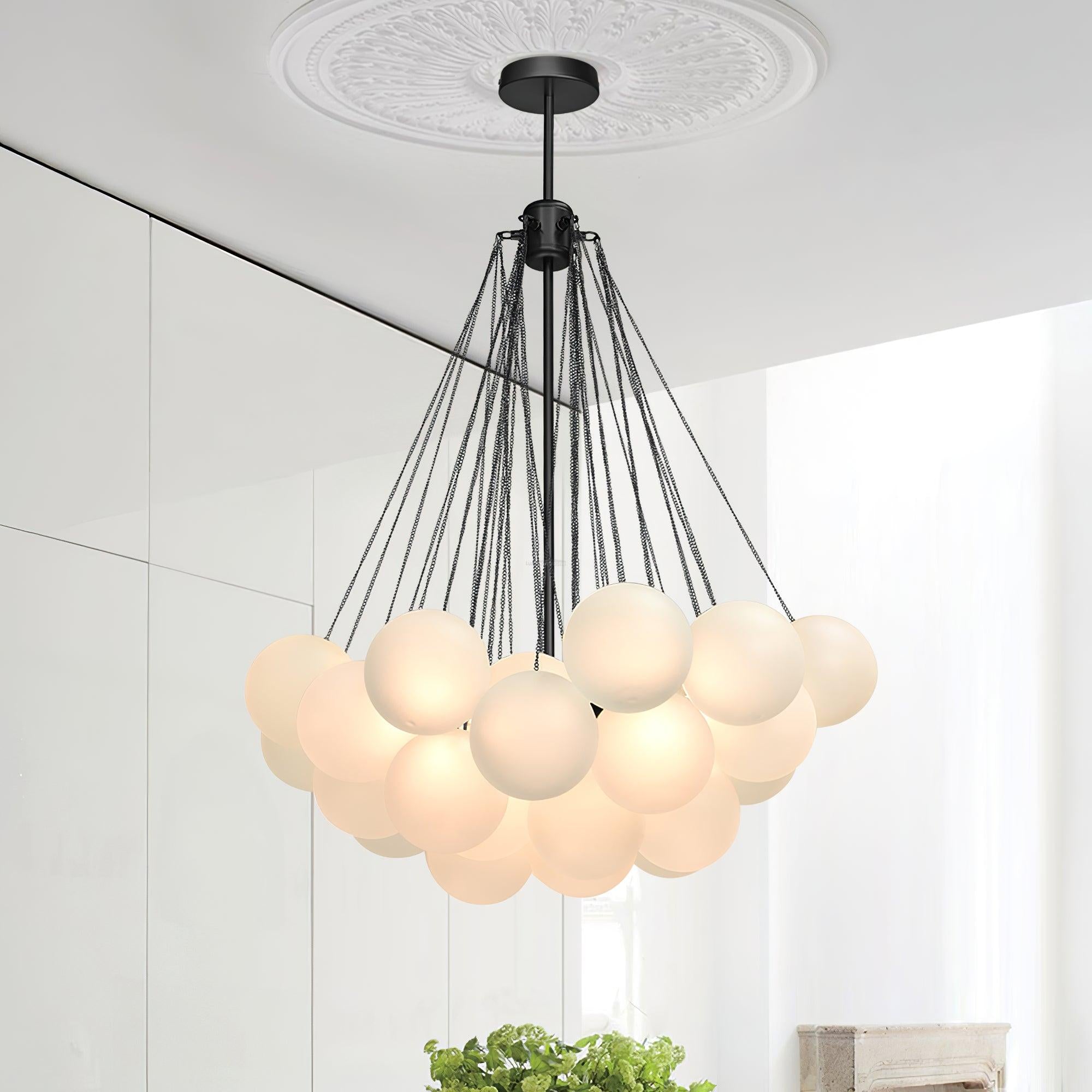 Glass Bubble Chandelier - Bend, chandeliers-1-Luxehomezone