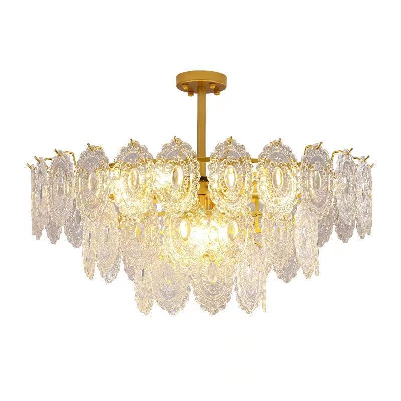 Wave Glass Style Chandelier - Cylinder-1-Luxehomezone