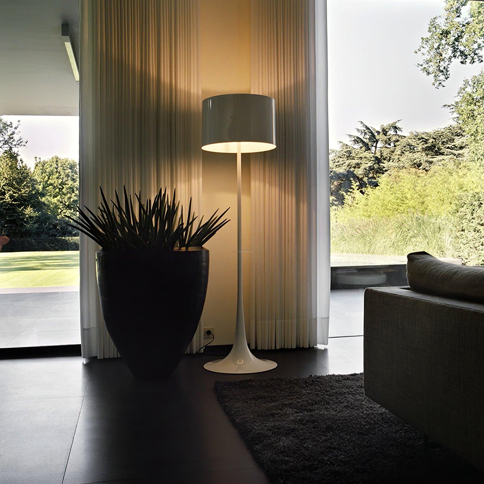 Huafang Black And White Floor Lamp ∅ 12.6″ - Geometry-1-Luxehomezone