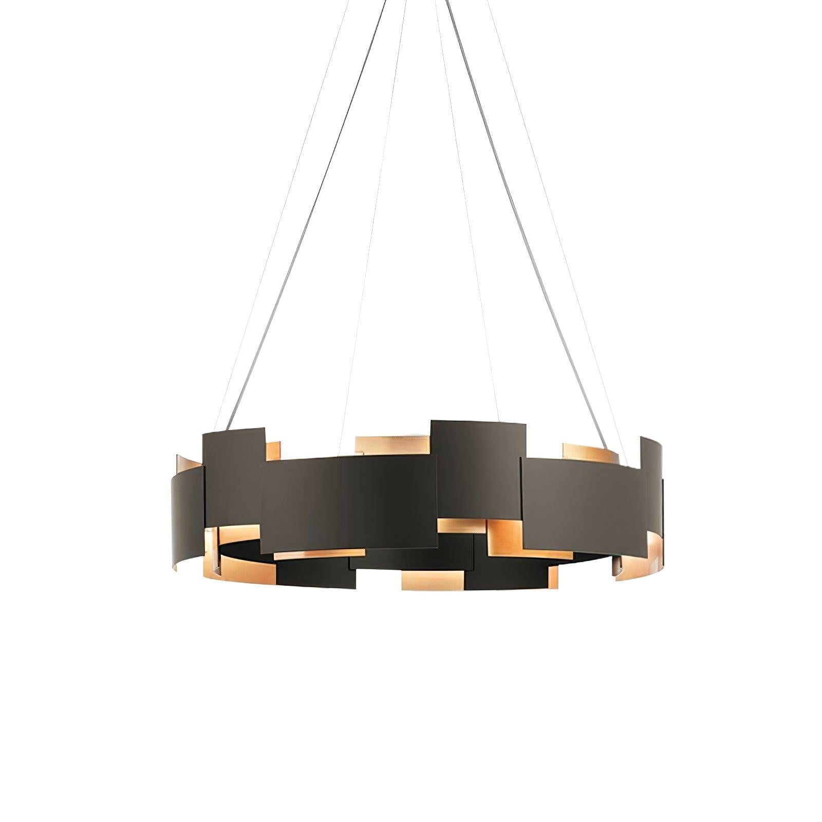 Kichler Oval Chandelier ∅ 23.6″ - Black & Gold-1-Luxehomezone