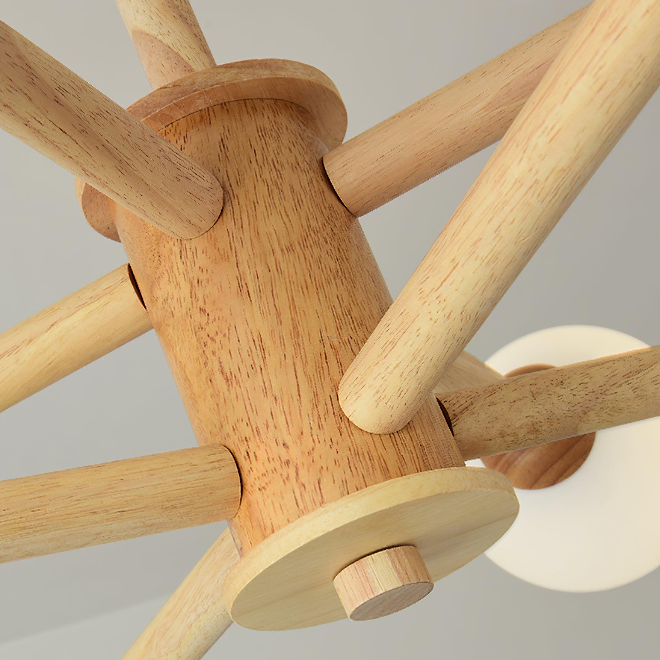 Kozan Wooden Chandelier with 6/8/10/12 heads - Frown-1-Luxehomezone