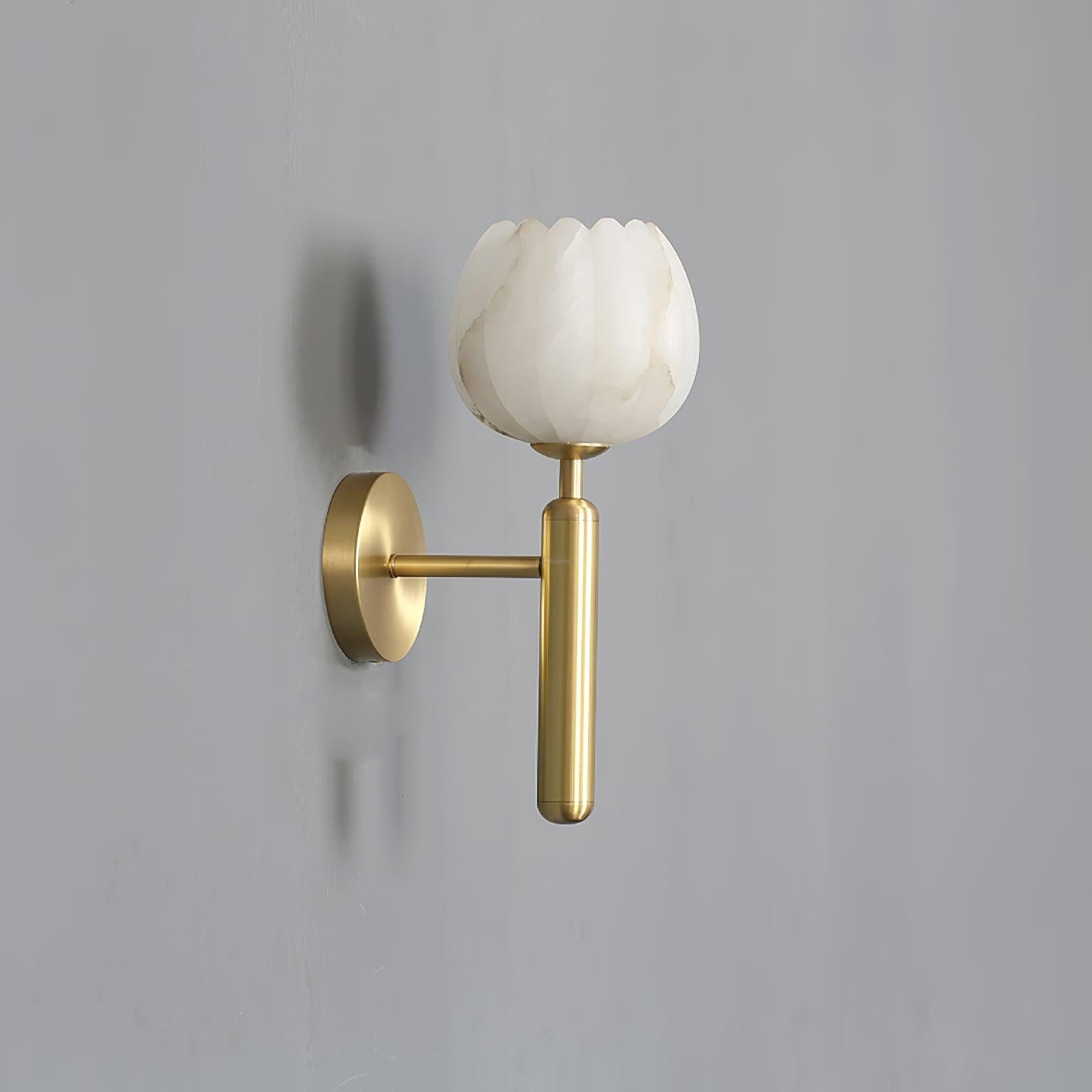 Mian Wall Sconce Alabaster - Alabaster, Alabaster Wall Lamp-1-Luxehomezone