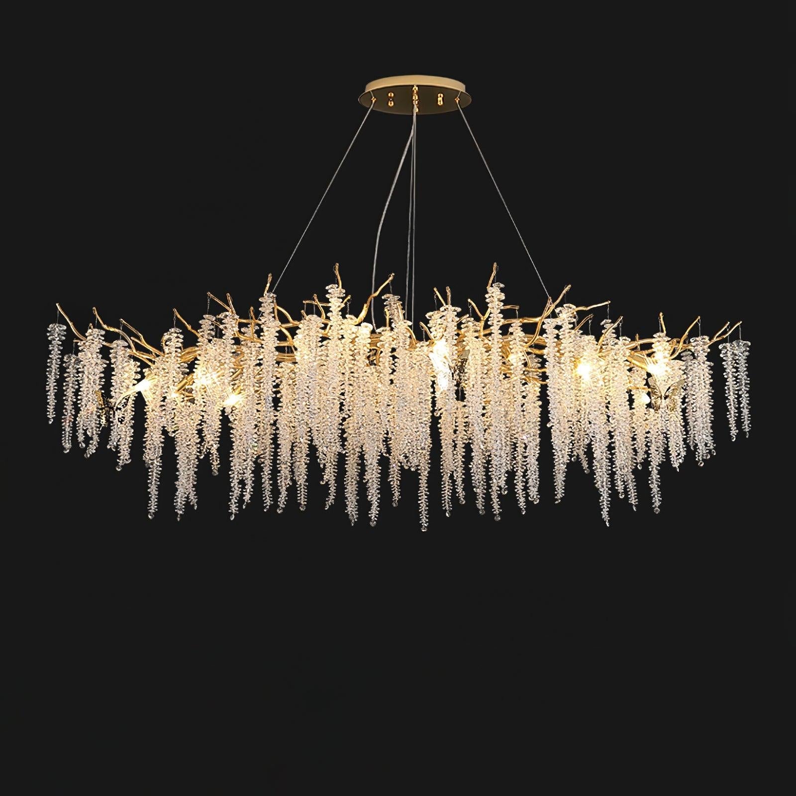 Wisteria Flower Style Crystal Chandelier For Living Room - Luxehomezone