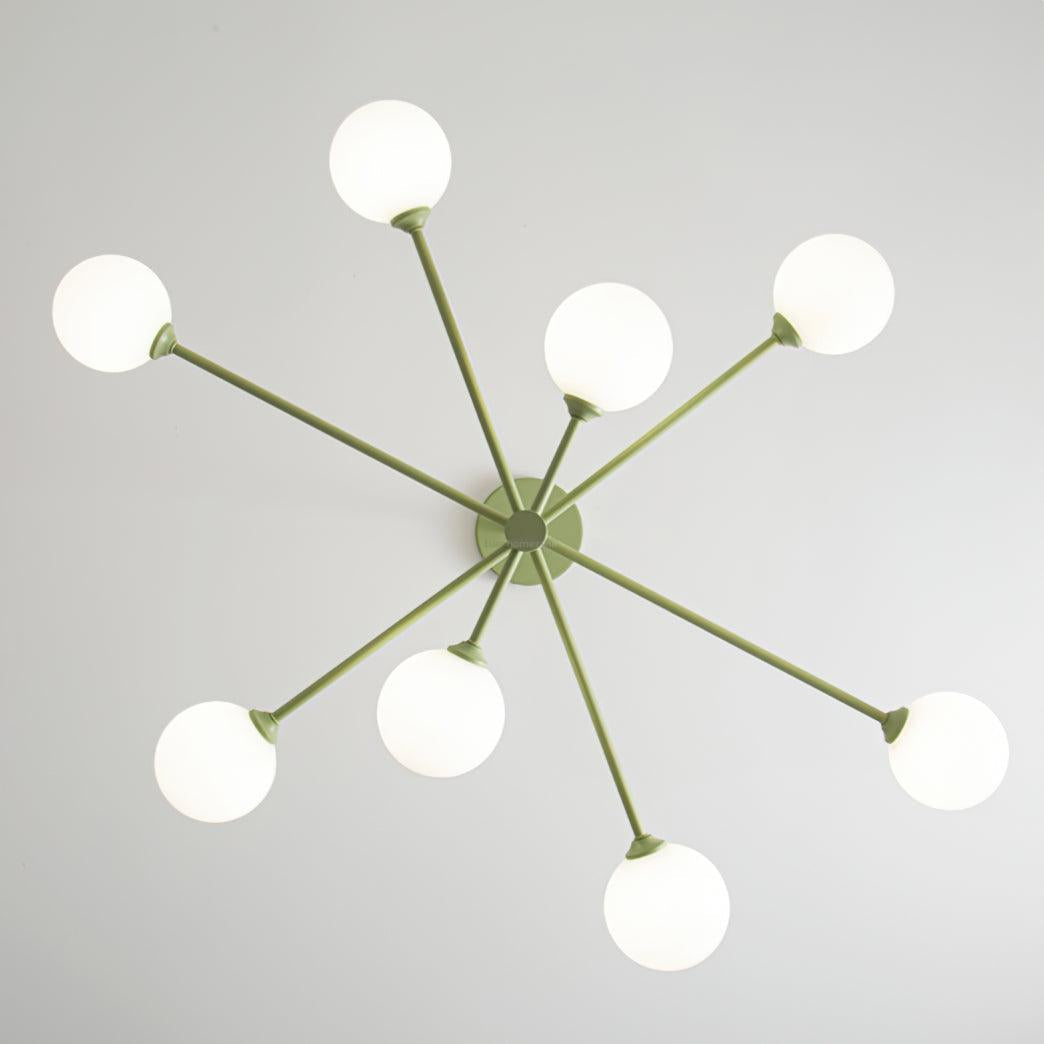 Orbi Green Chandelier with 4/6/8 heads - Frown-1-Luxehomezone