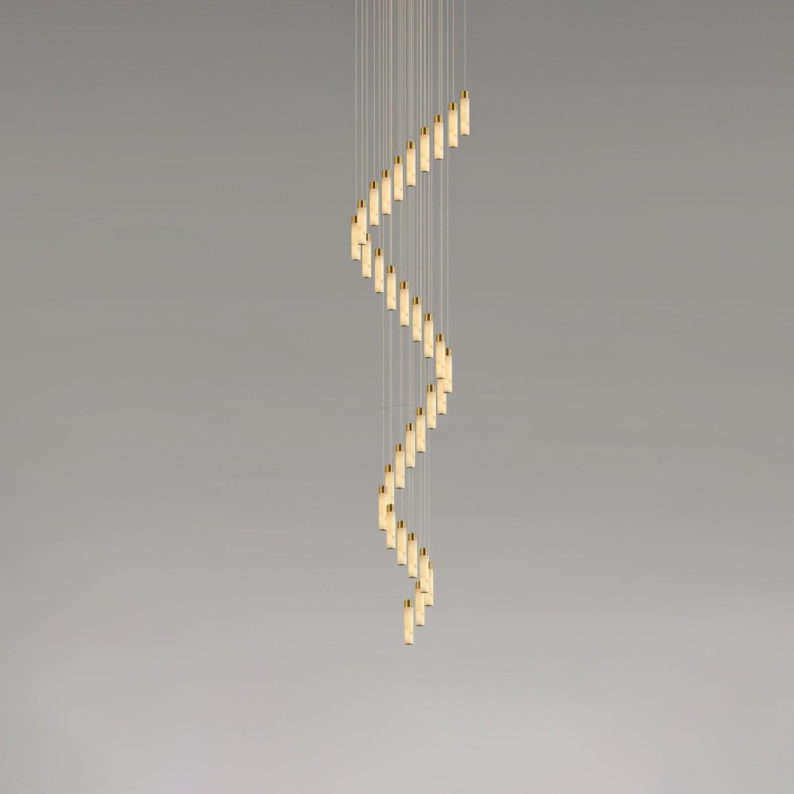 Celestial Alabaster Cascade Chandelier with 5/7/9/12/16/18/24/32 heads - Luxehomezone