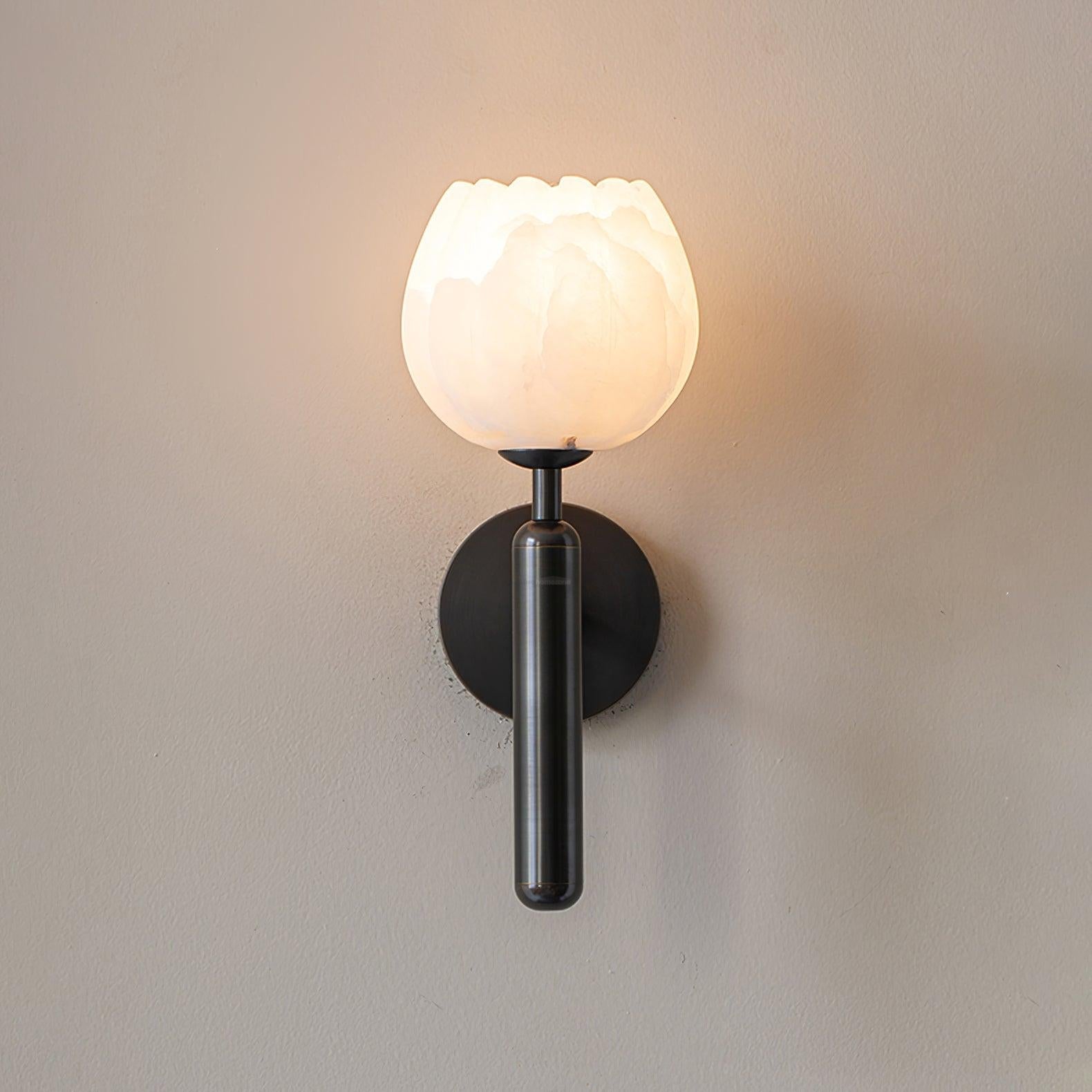 Mian Wall Sconce Alabaster - Alabaster, Alabaster Wall Lamp-1-Luxehomezone