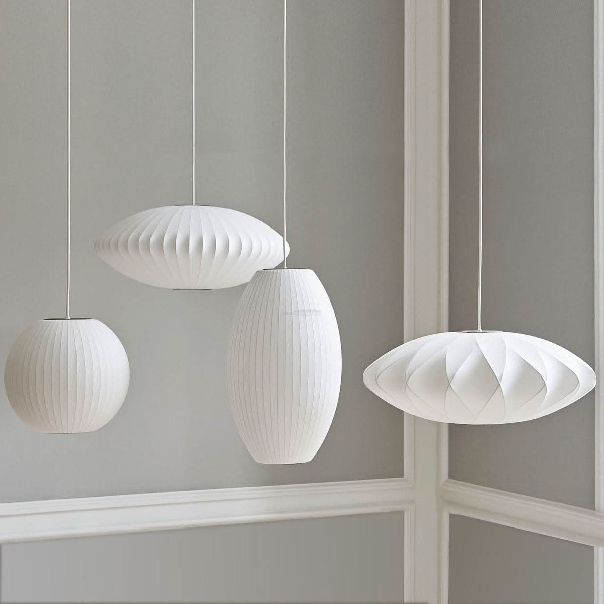 Bubble Pendant Light with Artificial Silk Lampshade - Luxehomezone
