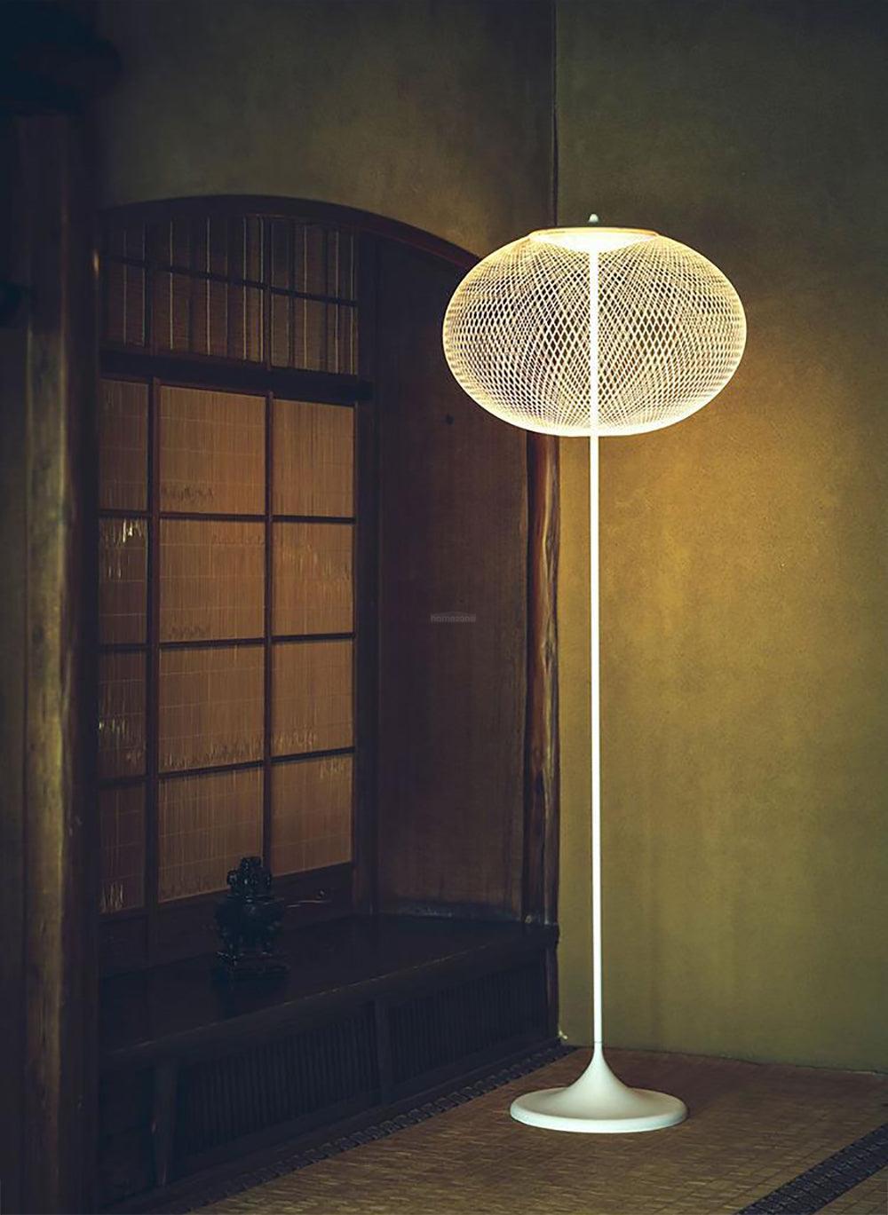 Metallic Meshwork Floor Lamp  ∅ 19.7″ - Metallic Meshwork-1-Luxehomezone