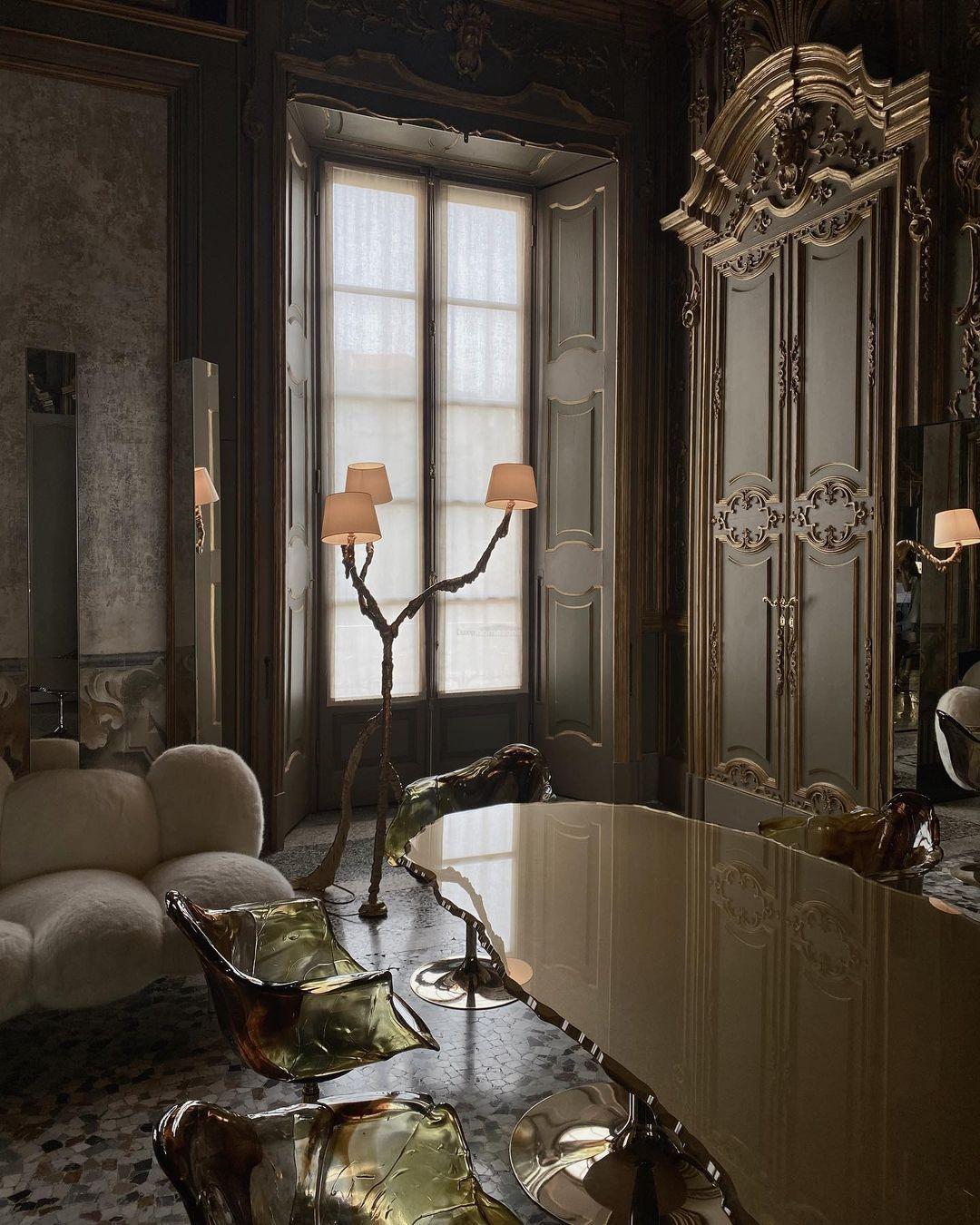 Ines Floor Lamp ∅ 31.5″ - Drapery-1-Luxehomezone
