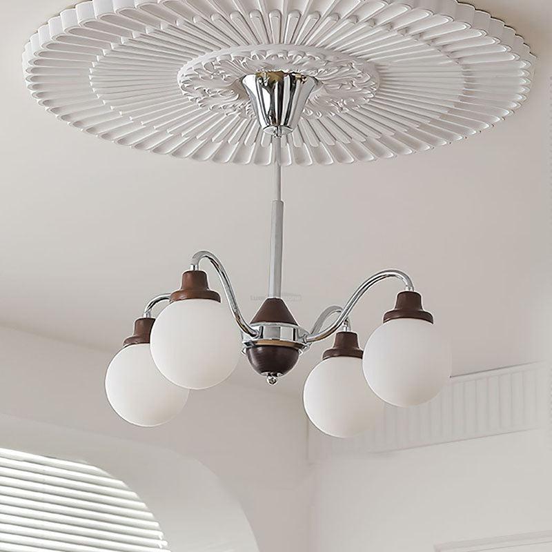 Solid Wood Magic Bean Chandelier with 4/6/8 heads - Bend, Marshmallow Chandelier-1-Luxehomezone