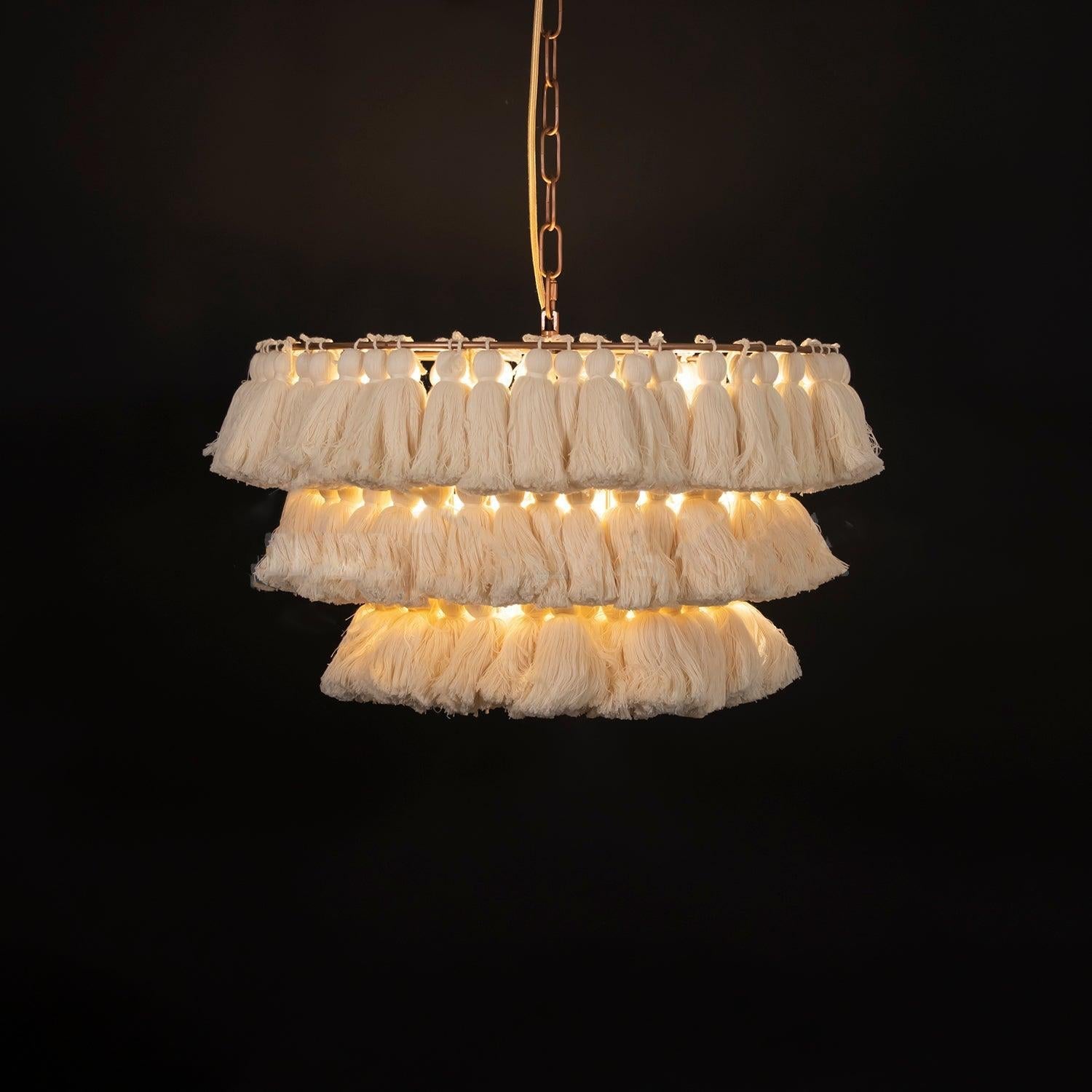 Fela Tassel Chandelier ∅ 11.8″~∅ 25.6″ - Tassel-1-Luxehomezone
