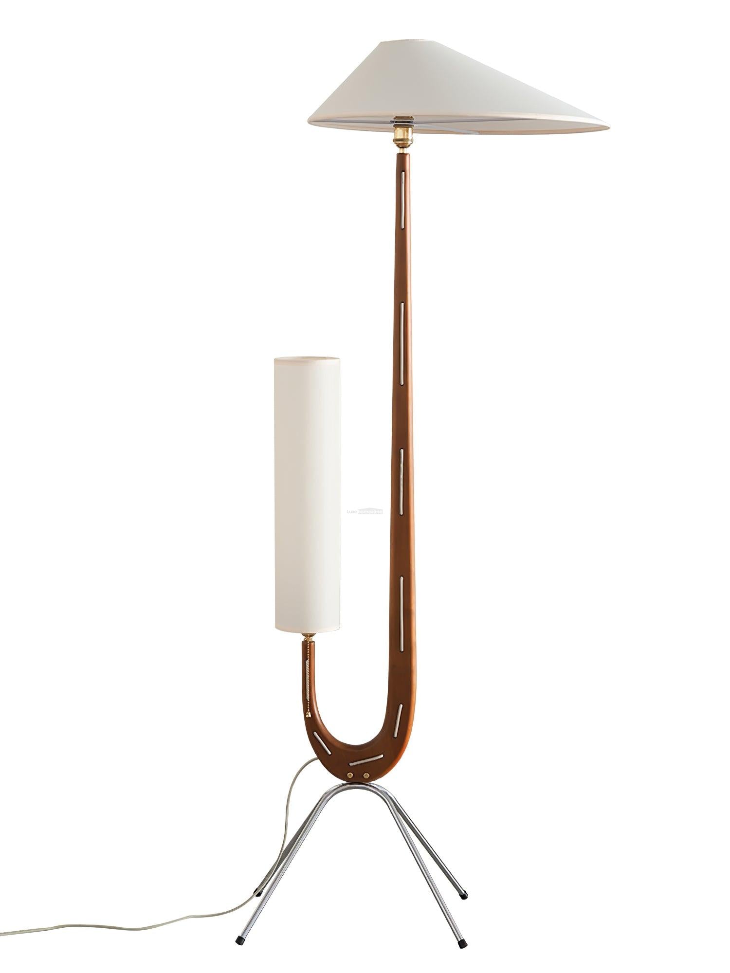 Giraffe Floor Lamp ∅ 21.6″ - Wood-1-Luxehomezone